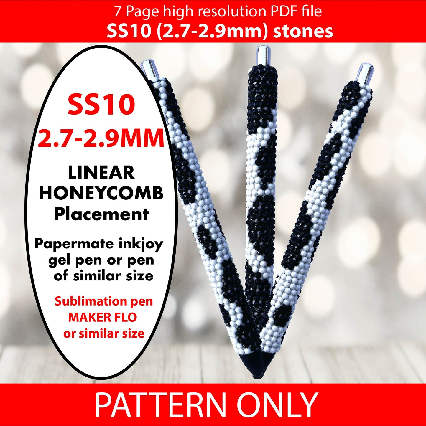 SS10 Black Cow Print bling pen template,rhinestone pen pattern, bling pattern,rhinestone templat,diy,dotz,cow print,bessie the cow,milkshake