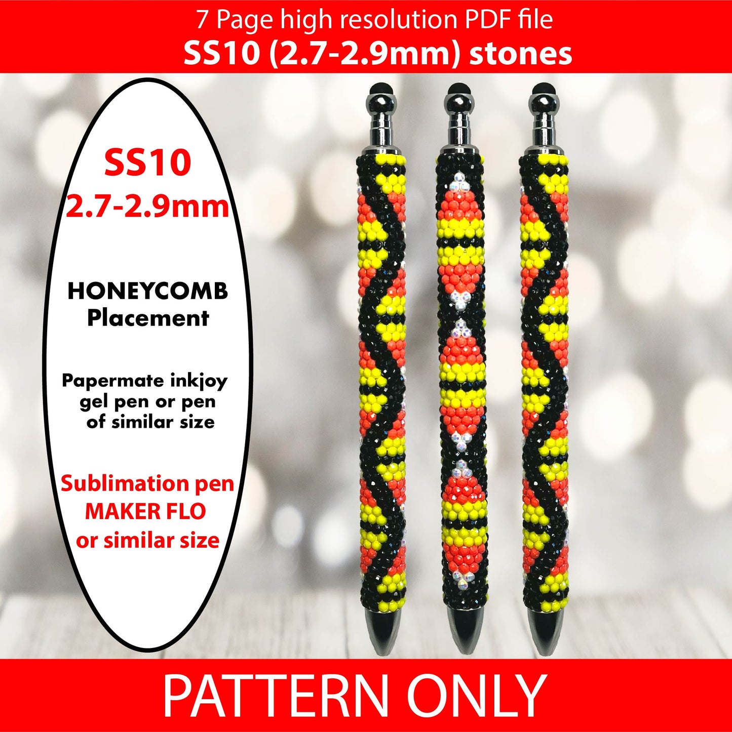 SS10 (2.7-2.9mm) Candy Corn Diamonds bling pen,bling pen template,Rhinestone pen pattern,Graph template,Rhinestone template,diy,dotz,halloween,spooky diamonds, candy wraps