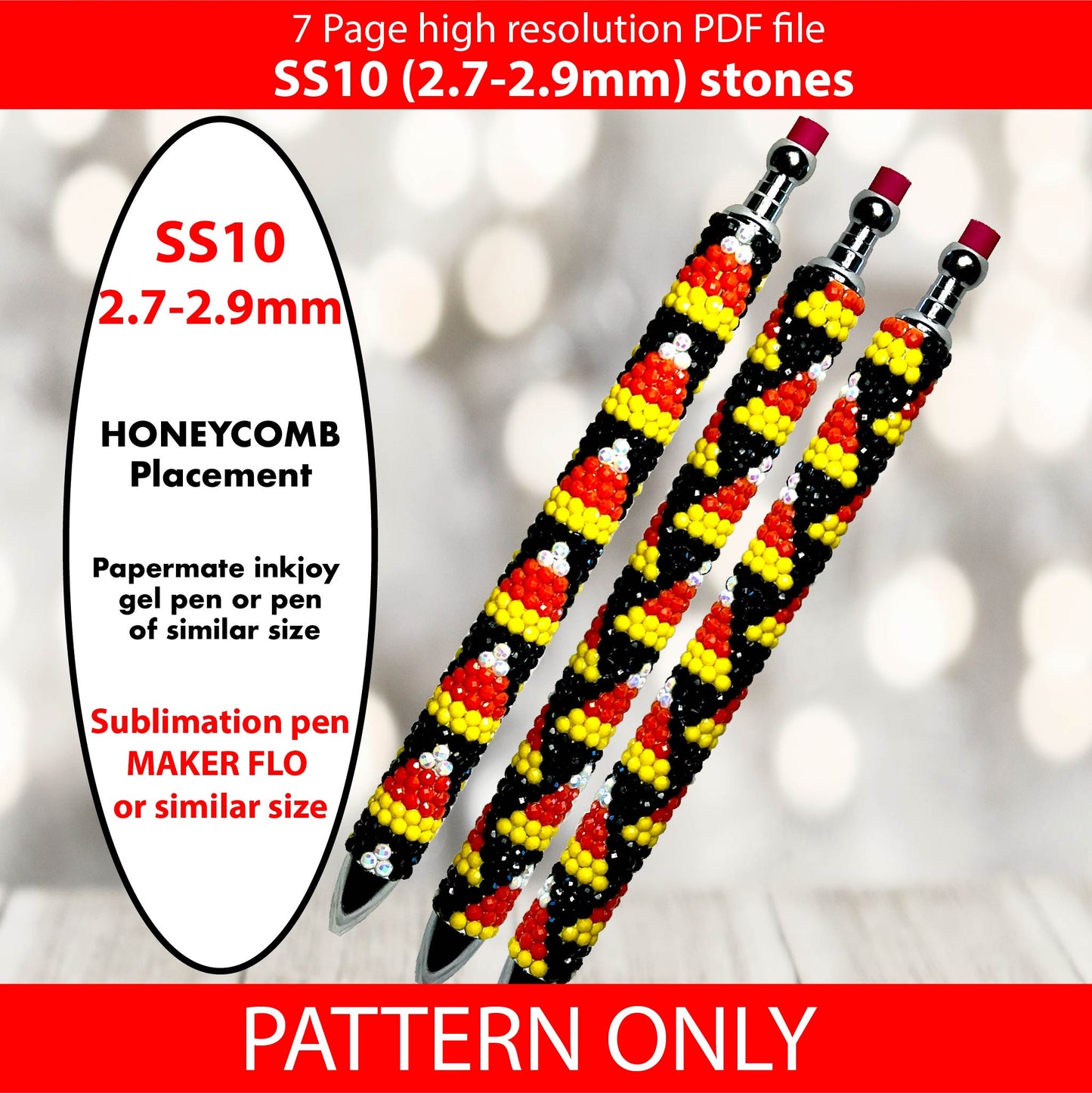 SS10 (2.7-2.9mm) Candy Corn bling pen,bling pen template,Rhinestone pen pattern,Graph template,Rhinestone template,diy,dotz,halloween,spooky diamonds, candy wraps