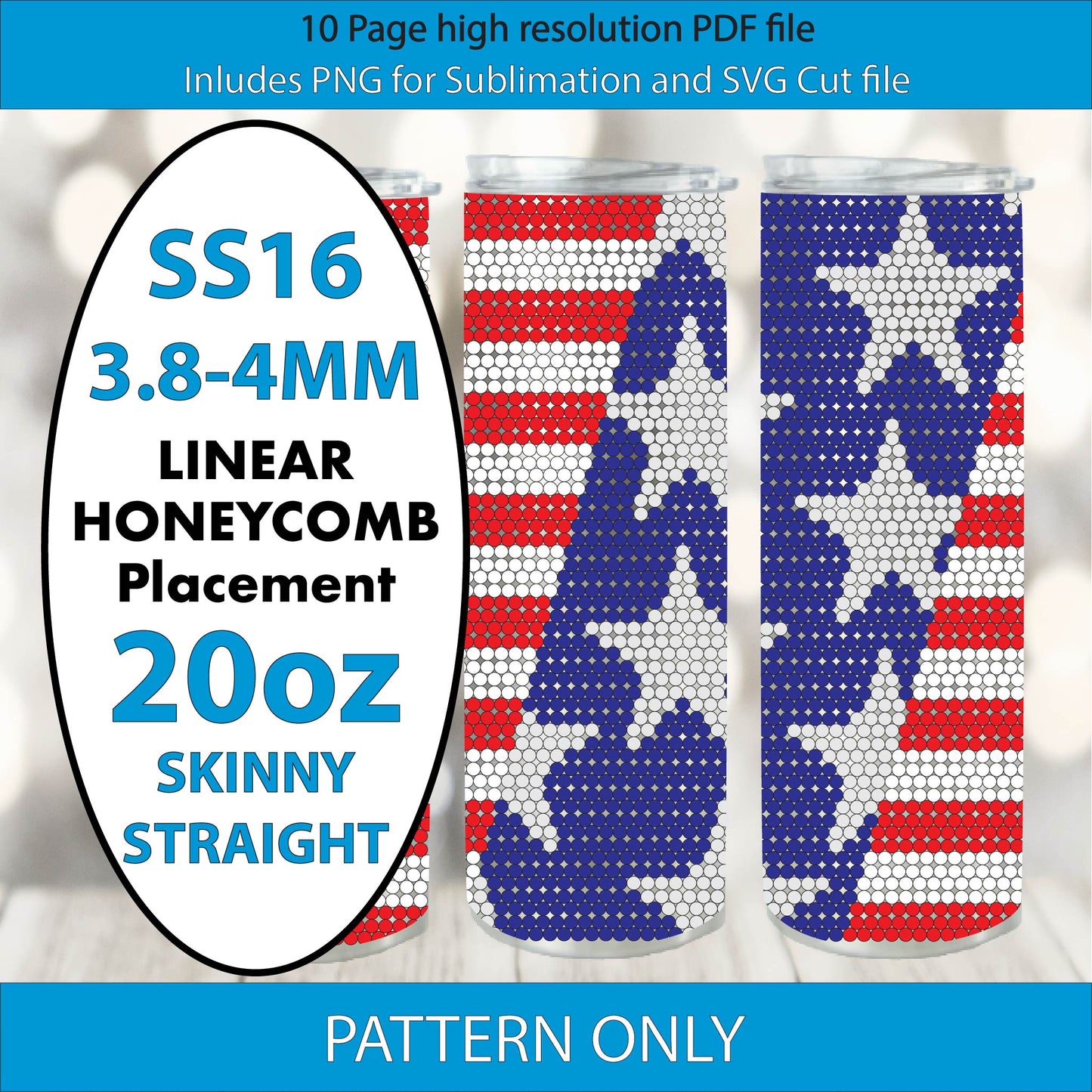 SS16 (3.8-4mm) Stars N Stripes bling tumbler pattern,rhinestone tumblers,rhinestone patterns,bling patterns,diy,sublimation,png,svg,american flag