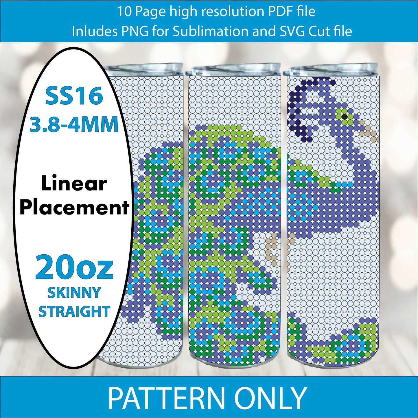 SS16 (3.8-4mm) Peacock bling tumbler pattern,rhinestone tumblers,rhinestone patterns,bling patterns,diy,sublimation,png,svg