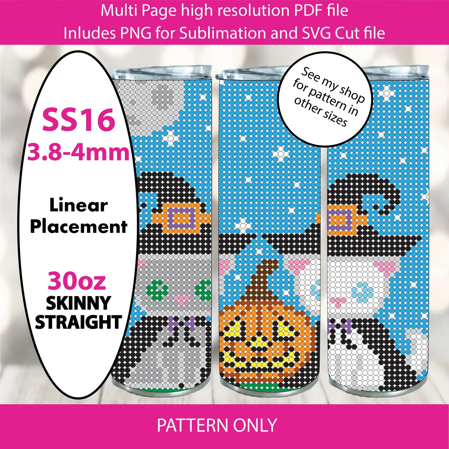 SS16 (3.8-4mm) 30OZ Kitten Halloween bling tumbler,bling graph,rhinestone tumbler,spooky season,gifts for her, spooky scary skeleton,halloween argyle,diy