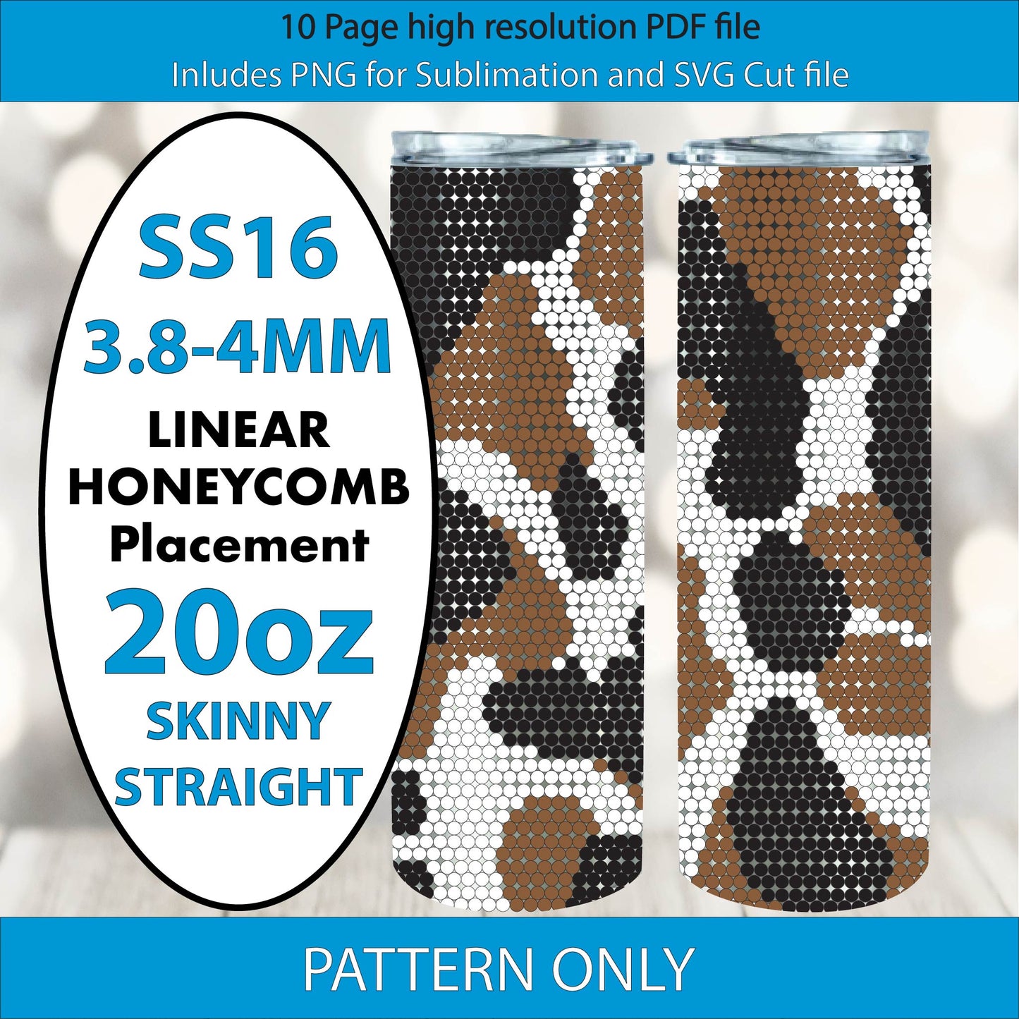 SS16 (3.8-4mm) Brown N Black Cow Print bling tumbler pattern,rhinestone tumblers,rhinestone patterns,bling patterns,diy,Cow art,sublimation,png,svg