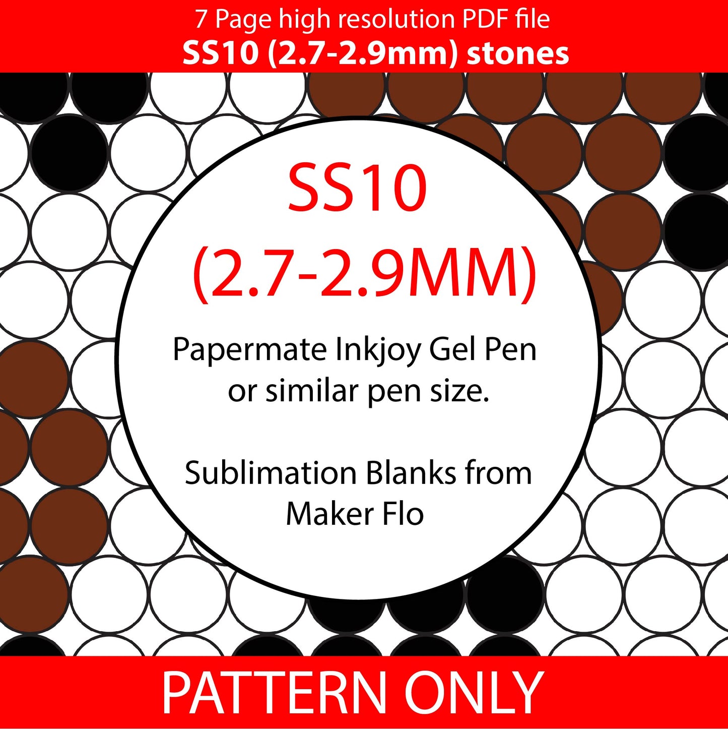 SS10 Brown and Black Cow Print bling pen template,rhinestone pen pattern, bling pattern,rhinestone template,diy,dotz,cow print,bessie the cow,moo