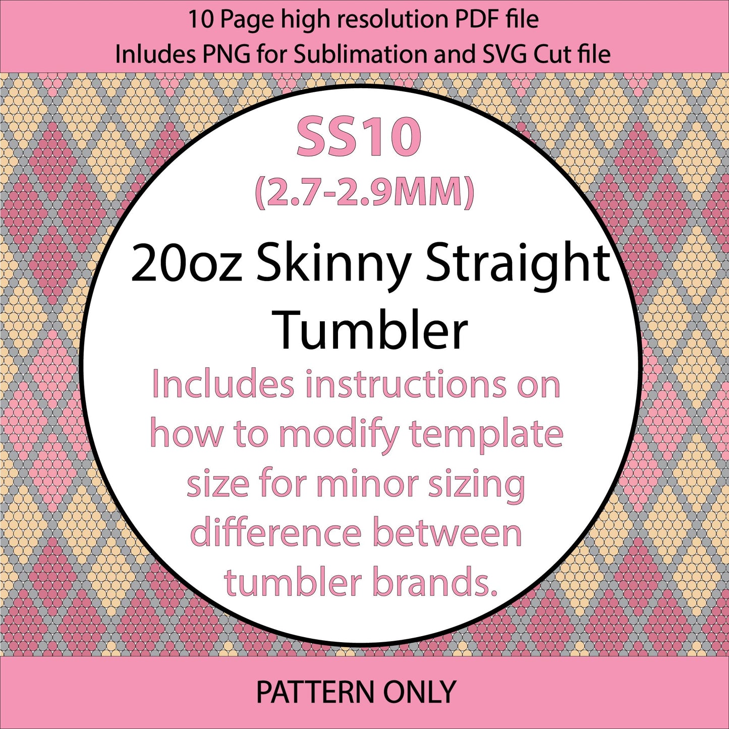 SS10 (2.7-2.9mm) Vintage Pink Argyle bling tumbler pattern,rhinestone tumblers,rhinestone patterns,bling patterns,diy,sublimation,png,svg