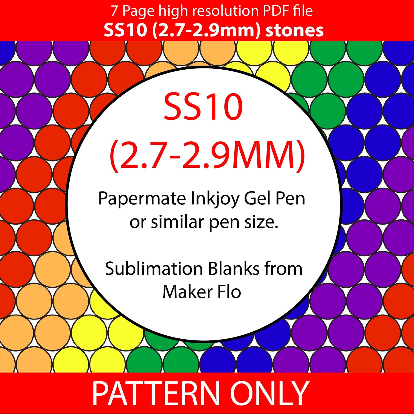 SS10 (2.7-2.9mm) Rainbow twist bling pen,bling pen template,rhinestone pen pattern,rainbow neon bling pattern,rhinestone template,diy,dotz,rainbow stripes