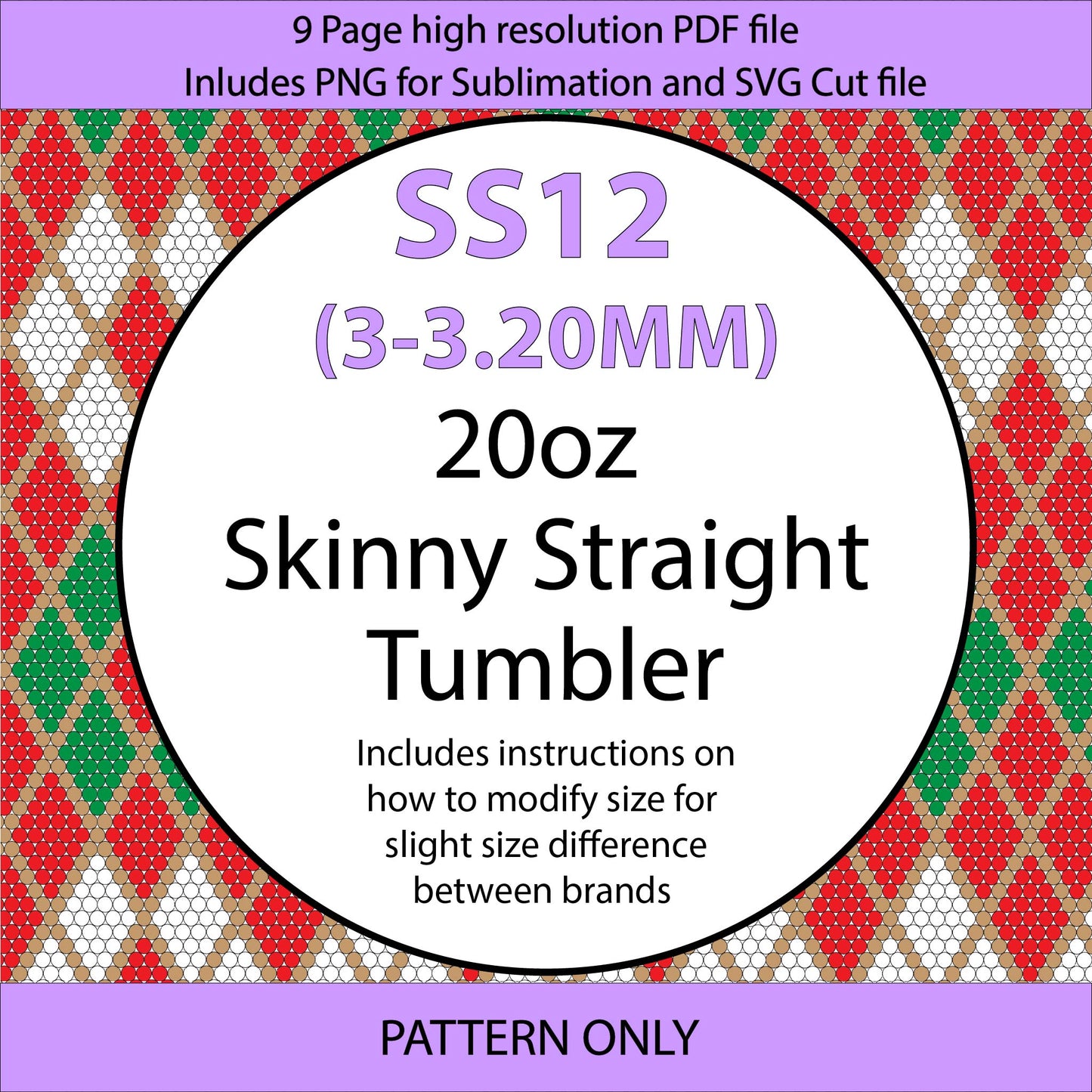 SS12 (3-3.2mm) Santas Argyle bling tumbler pattern,rhinestone tumblers,rhinestone patterns,bling patterns,diy,sublimation,png,svg