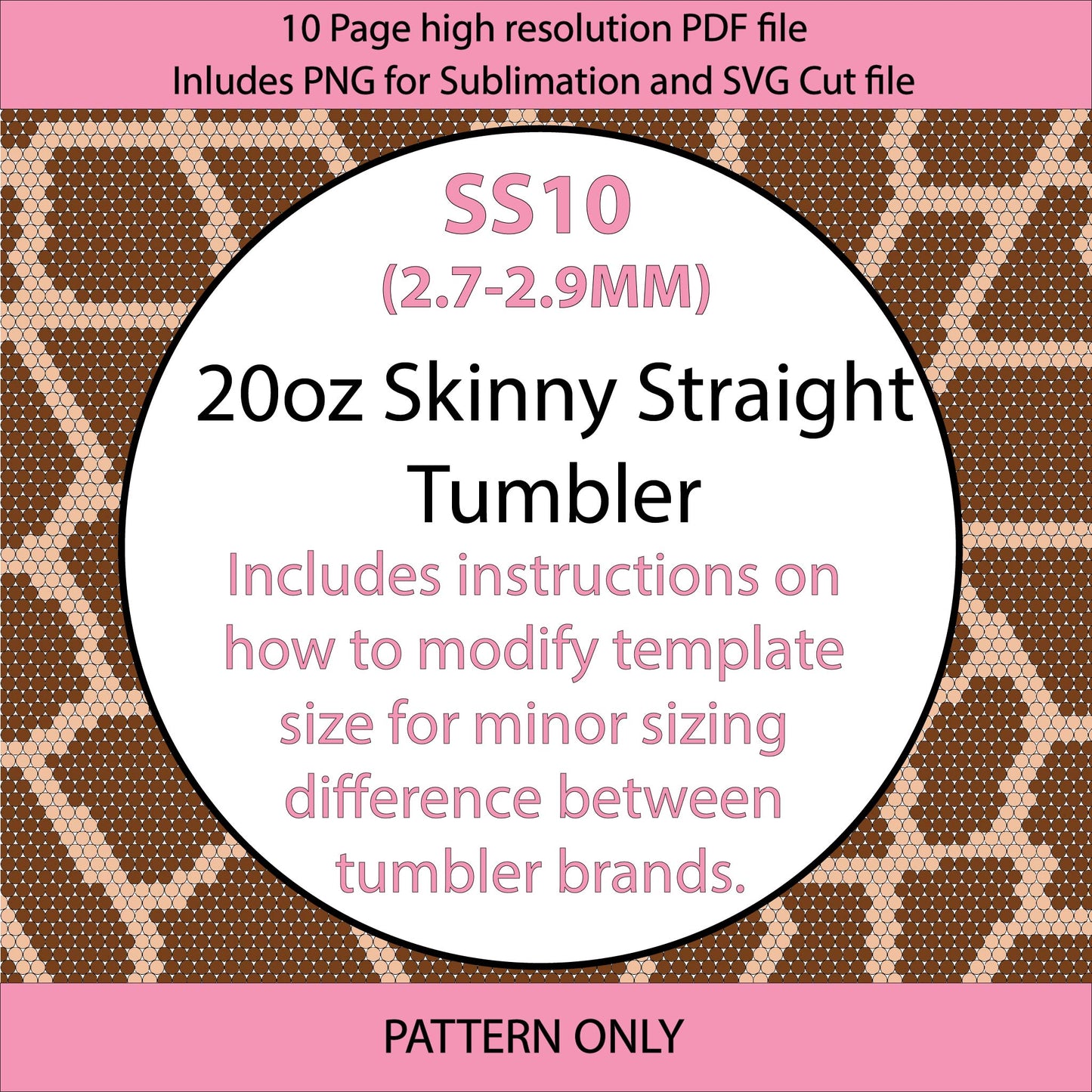 SS10 Basic Giraffe bling tumbler pattern,rhinestone tumblers,rhinestone patterns,bling patterns,diy,wild animal bling,sublimation,png,svg