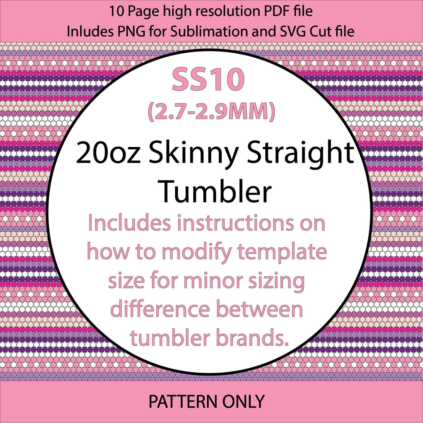 SS10 (2.7-2.9mm) Sweet Serape bling tumbler,bling pattern,tumbler graph,rhinestone tumbler,honeycomb template,dotz,valentines,pink serape,heart template