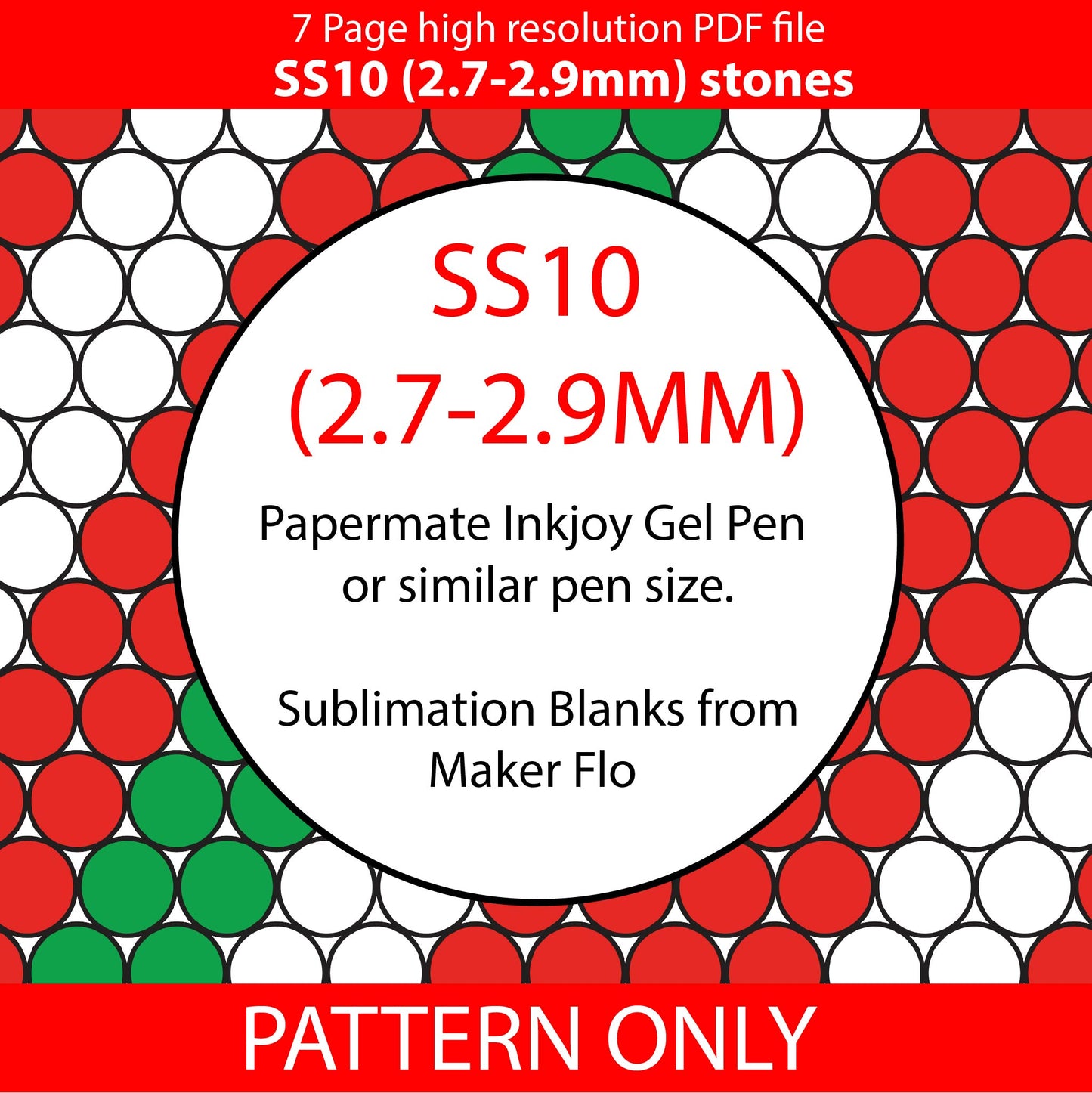 SS10 2.7-2.9mm) Mint Candy Cane Twist bling pen graph,bling template,rhinestone pattern,bling pen wrap,PDF,full color pattern,honeycomb,dotz,peppermint,gift