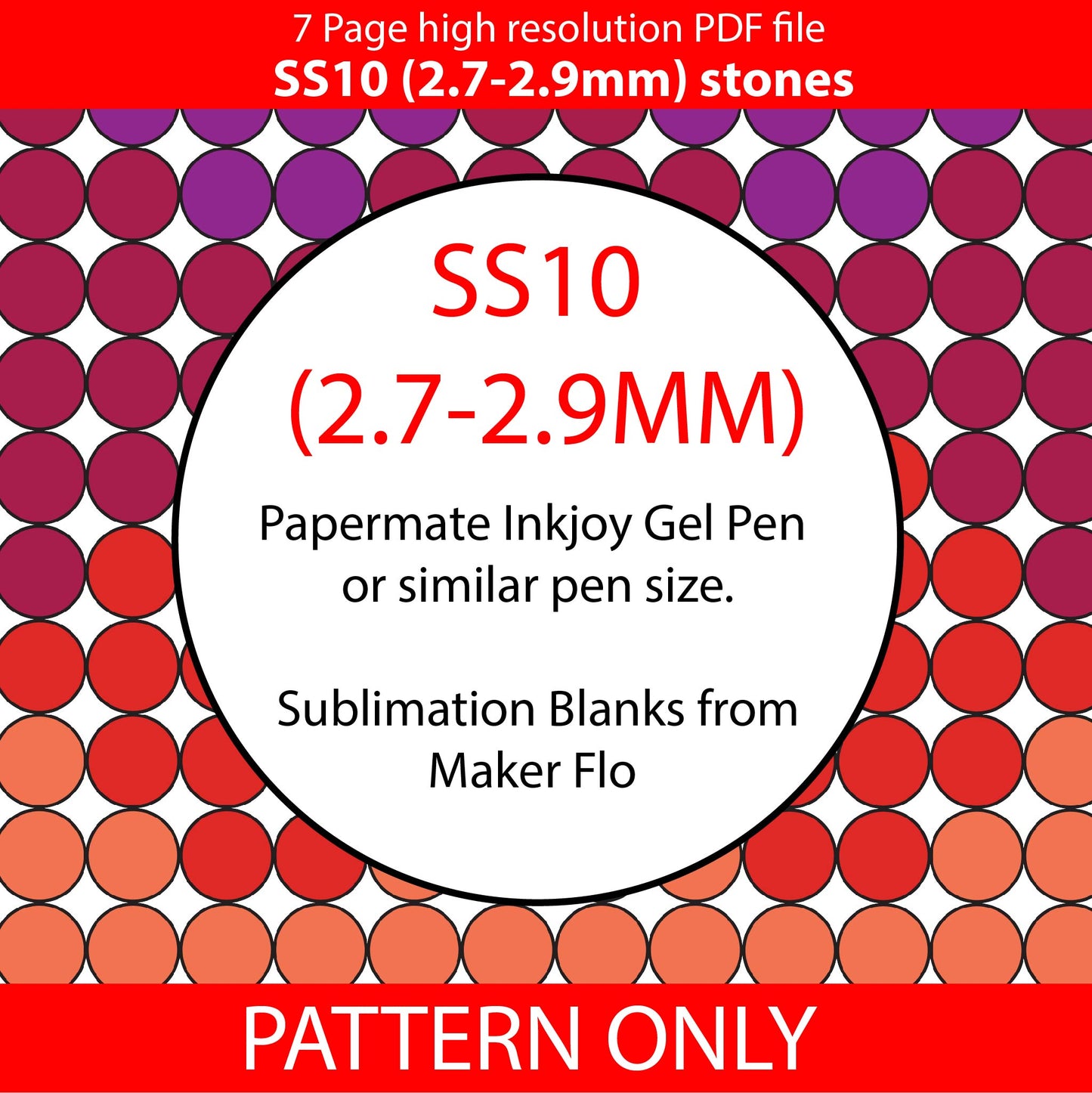 SS10 (2.7-2.9mm)Mountain Sunset Abstract bling pen,bling pen template,rhinestone pen pattern,rainbow neon bling pattern,rhinestone template,diy,dotz,ombre