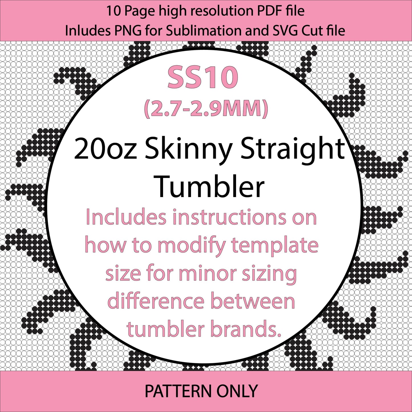 SS10 (2.7-2.9mm) Supernatural Fireburst bling tumbler,bling pattern,bling tumbler graph,rhinestone tumbler,linear tumbler template,halloween bling