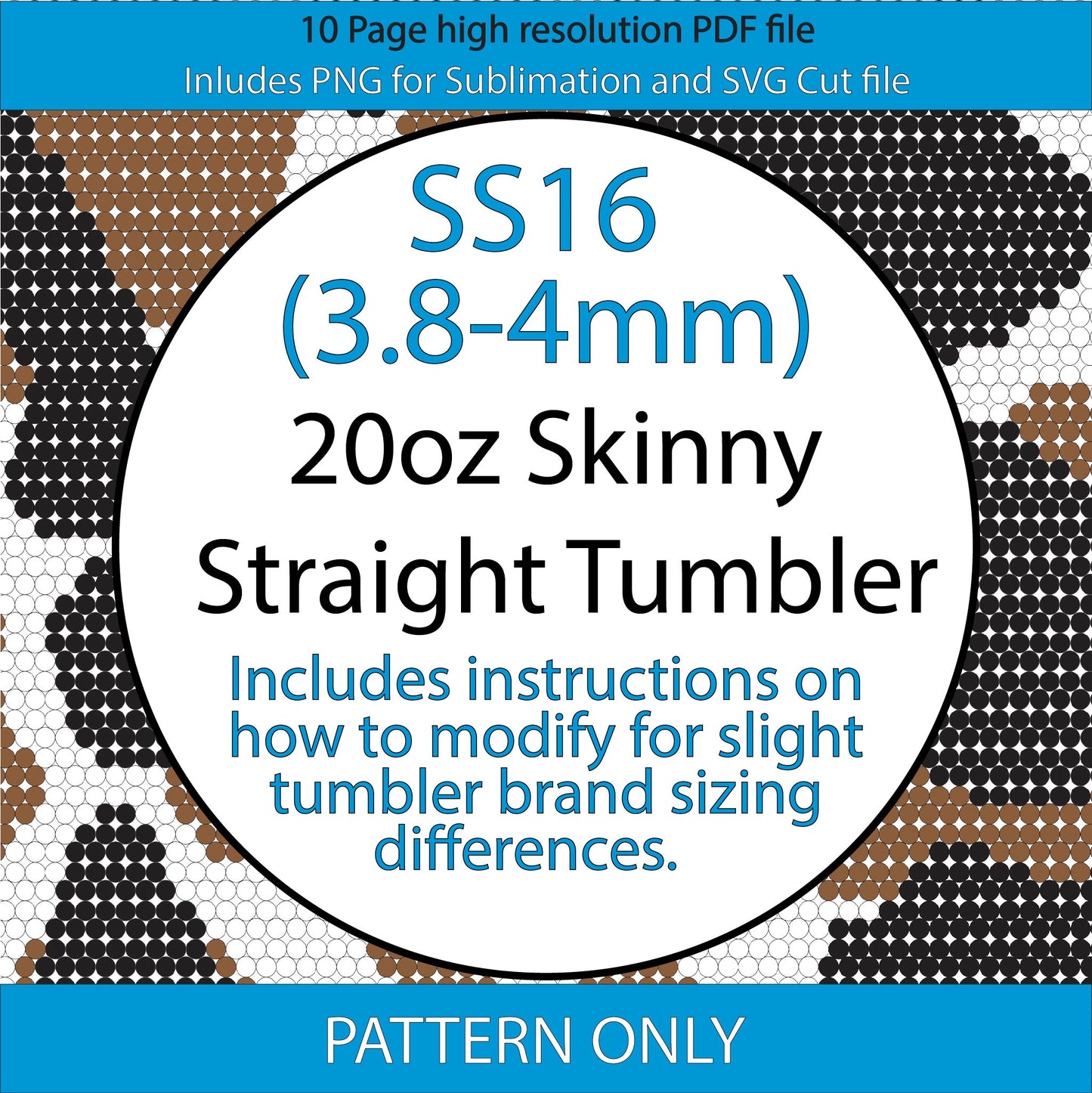 SS16 (3.8-4mm) Brown N Black Cow Print bling tumbler pattern,rhinestone tumblers,rhinestone patterns,bling patterns,diy,Cow art,sublimation,png,svg