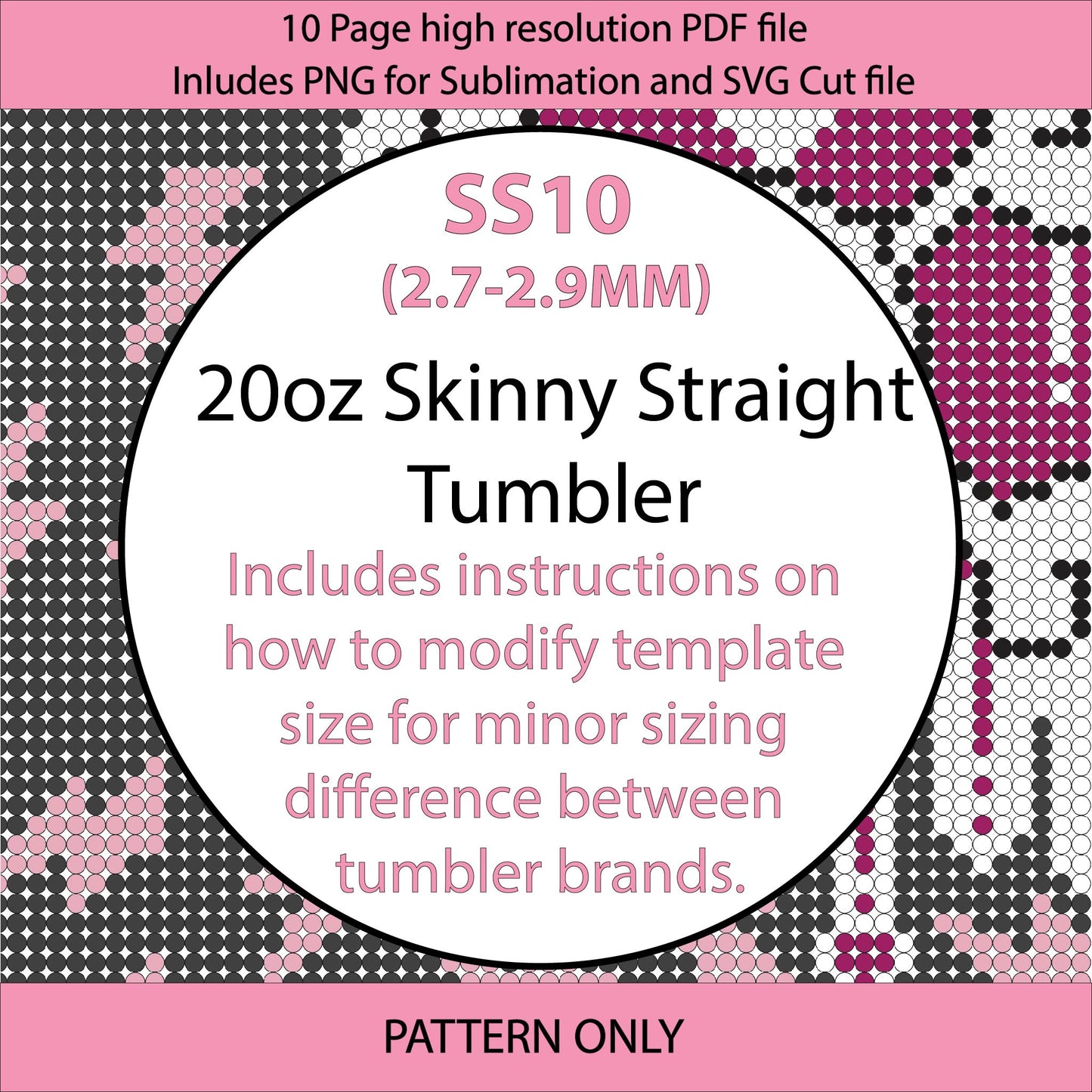 SS10 (2.7-2.9mm) Skulls N Boltz bling tumbler,rhintestone template,bling graph,tumbler wrap,bling sublimation,Halloween,spooky season,Bedazzled template