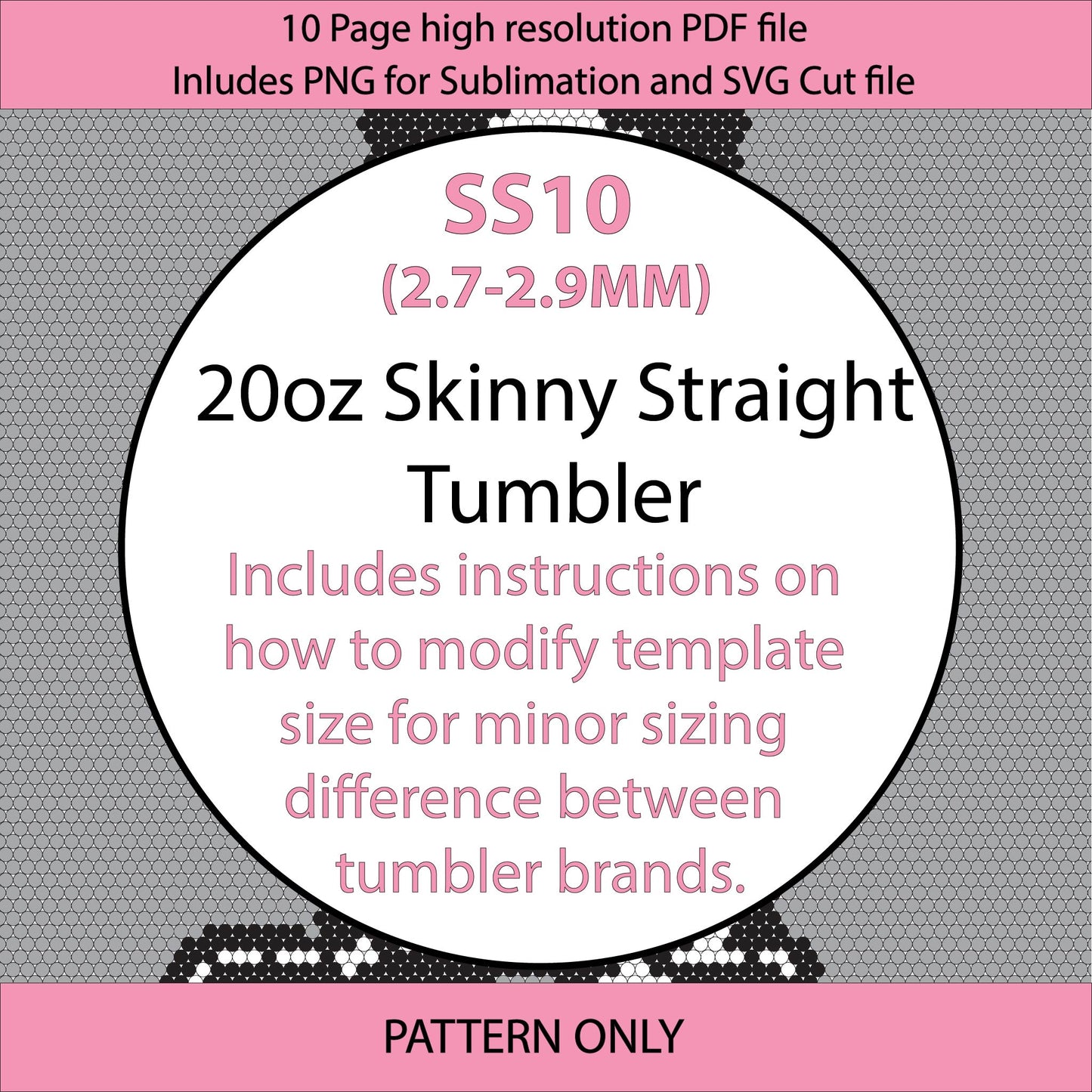 SS10 (2.7-2.9mm) Spooky Cat Silhouette bling tumbler,bling pattern,bling tumbler graph,rhinestone tumbler,linear tumbler template,halloween bling,scary trees (Copy)