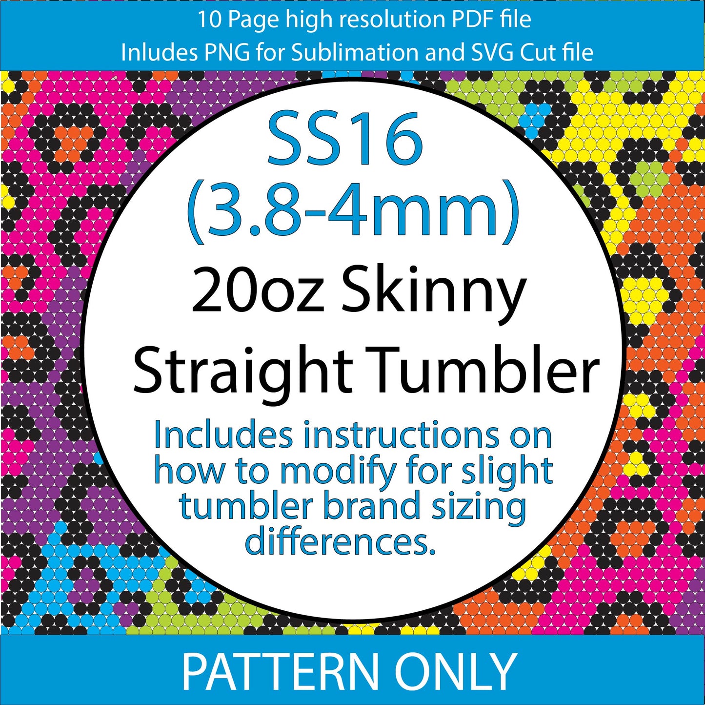 SS16 (3.8-4mm) Neon Leopard Print bling tumbler pattern,rhinestone tumblers,rhinestone patterns,bling patterns,diy,flatback,leopard bling,rainbow,