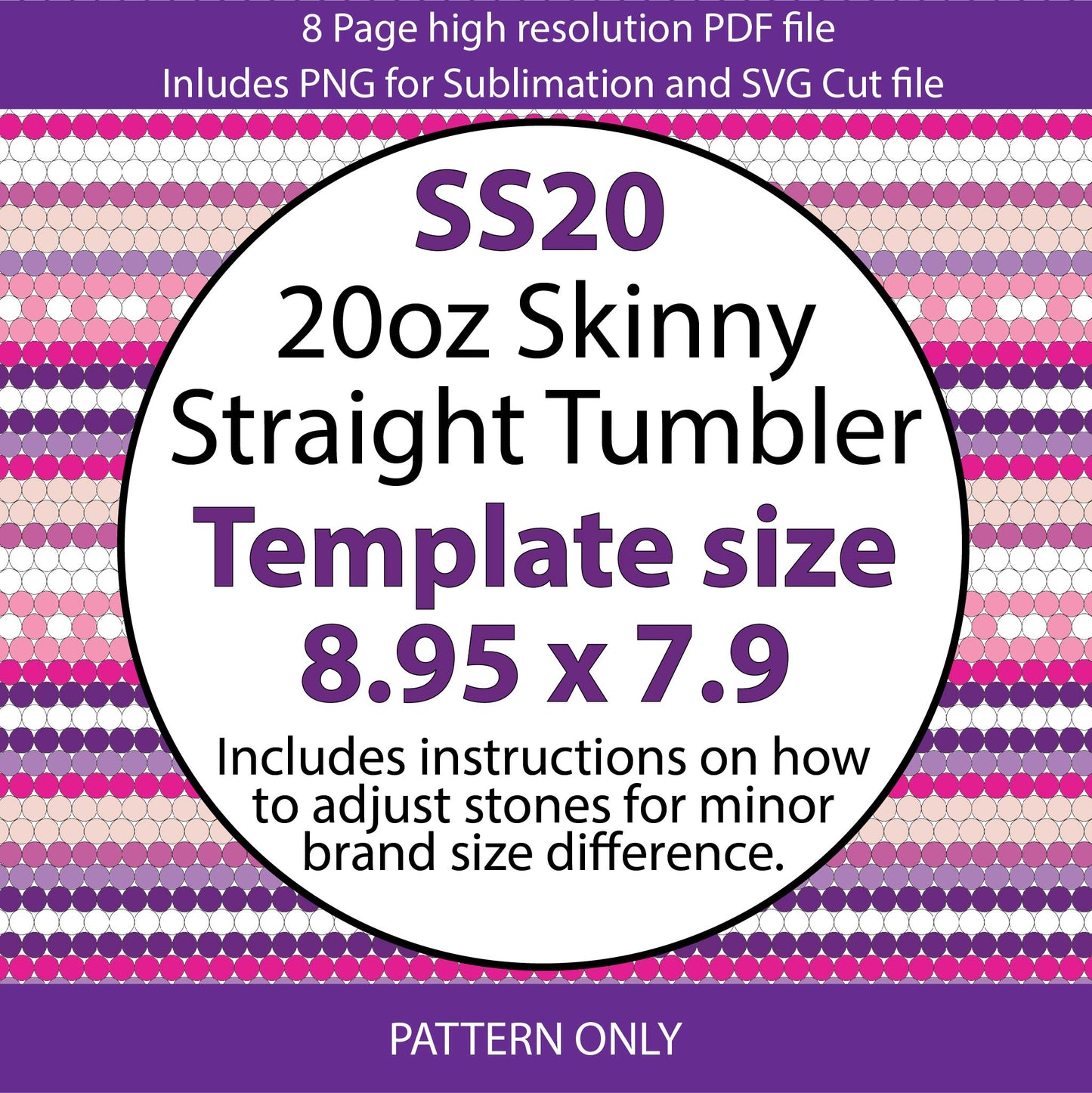 SS20 (4.8-5mm) Sweet Serape bling tumbler pattern,rhinestone tumblers,rhinestone template,bling patterns,diy,flatback,pink purple serape,pastel graph