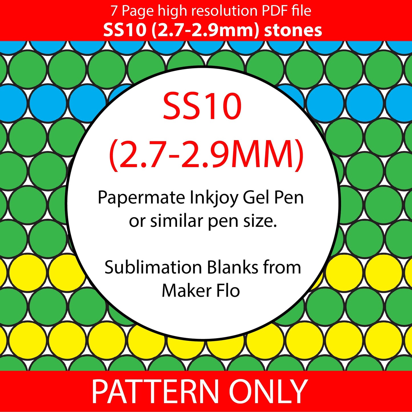 SS10 (2.7-2.9mm) Rainbow Serape bling pen,bling pen template,rhinestone pen pattern,rainbow bling pattern,rhinestone template,diy,dotz,rainbow stripes,graph