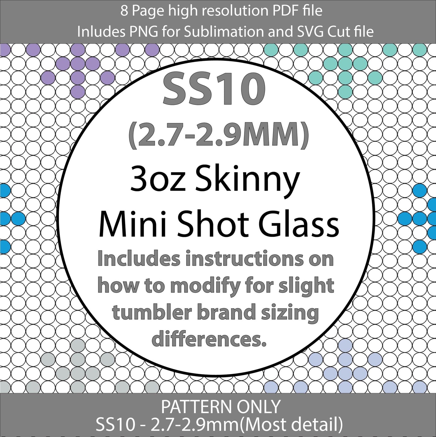 SS10 (2.7-2.9mm) 3oz Simple Snowflake Mini Skinny Tumbler,rhintestone template,bling graph,tumbler wrap,bling sublimation,PNG,pdf,svg,diy