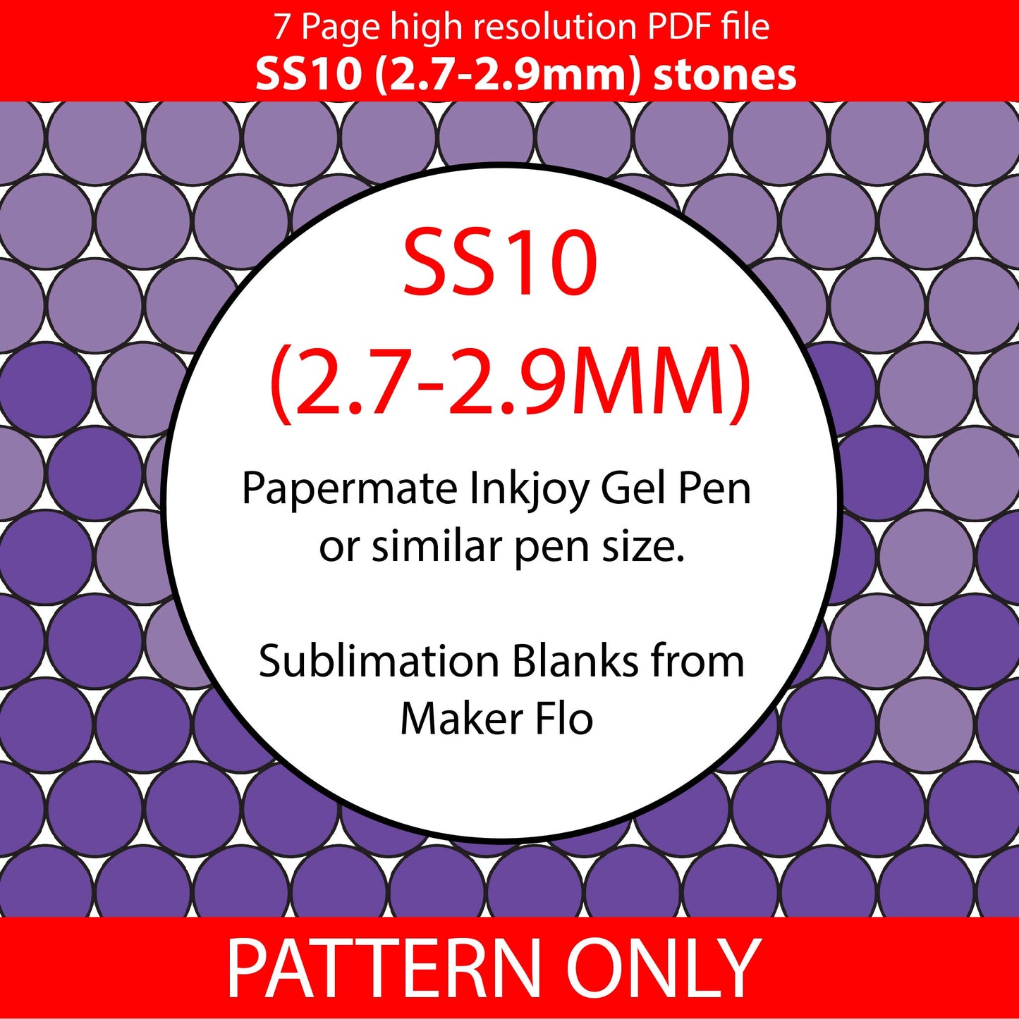 SS10 Purple Ombre bling pen,bling pen template,Rhinestone pen pattern,Graph template,Rhinestone template,diy,Rhinestone ombre, purple fade