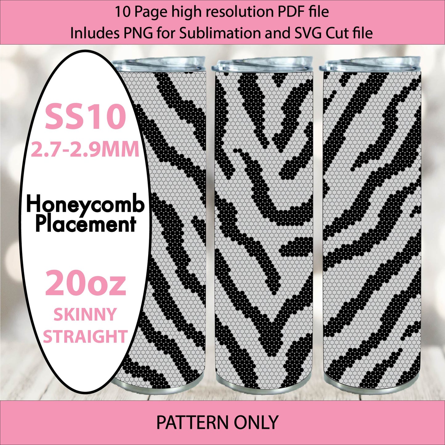 SS10 White Tiger bling tumbler pattern,rhinestone tumblers,rhinestone patterns,bling patterns,diy,wild animal bling,sublimation,png,svg