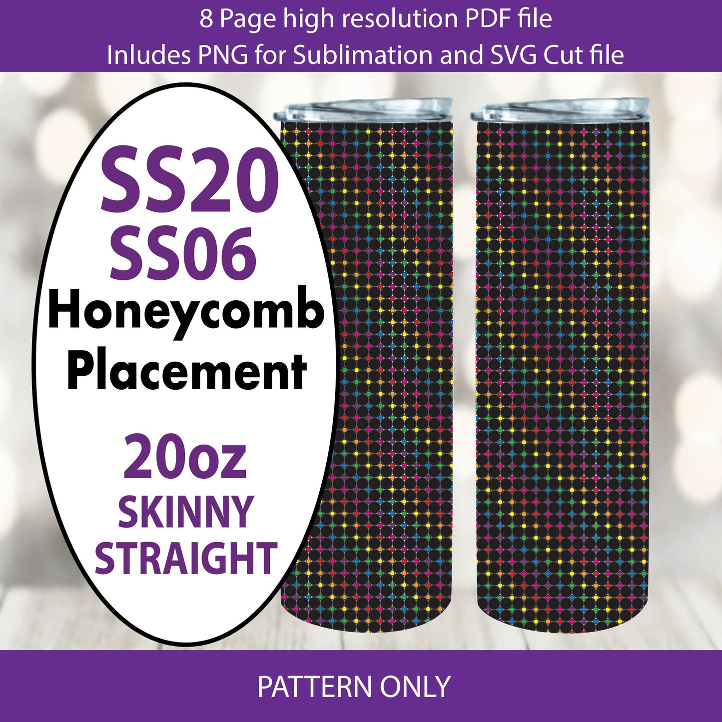 SS20 & SS06 Black Dual stone size Hidden Rainbow Stripe bling tumbler,tumbler graph,rhinestone tumbler,Linear Honeycomb,magic eye,diy,twist