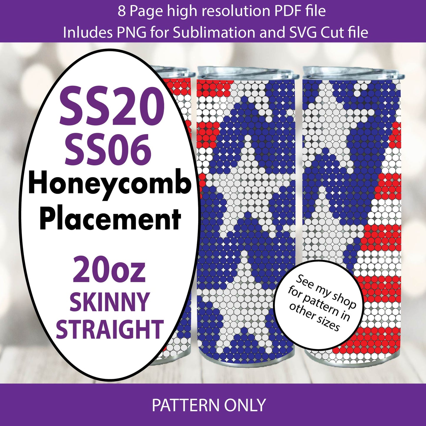 SS20 (4.8-5mm) Stars N Stripes bling tumbler,stones,bling pattern,tumbler graph,rhinestone tumbler,honeycomb template,dotz,american flag,patriotic