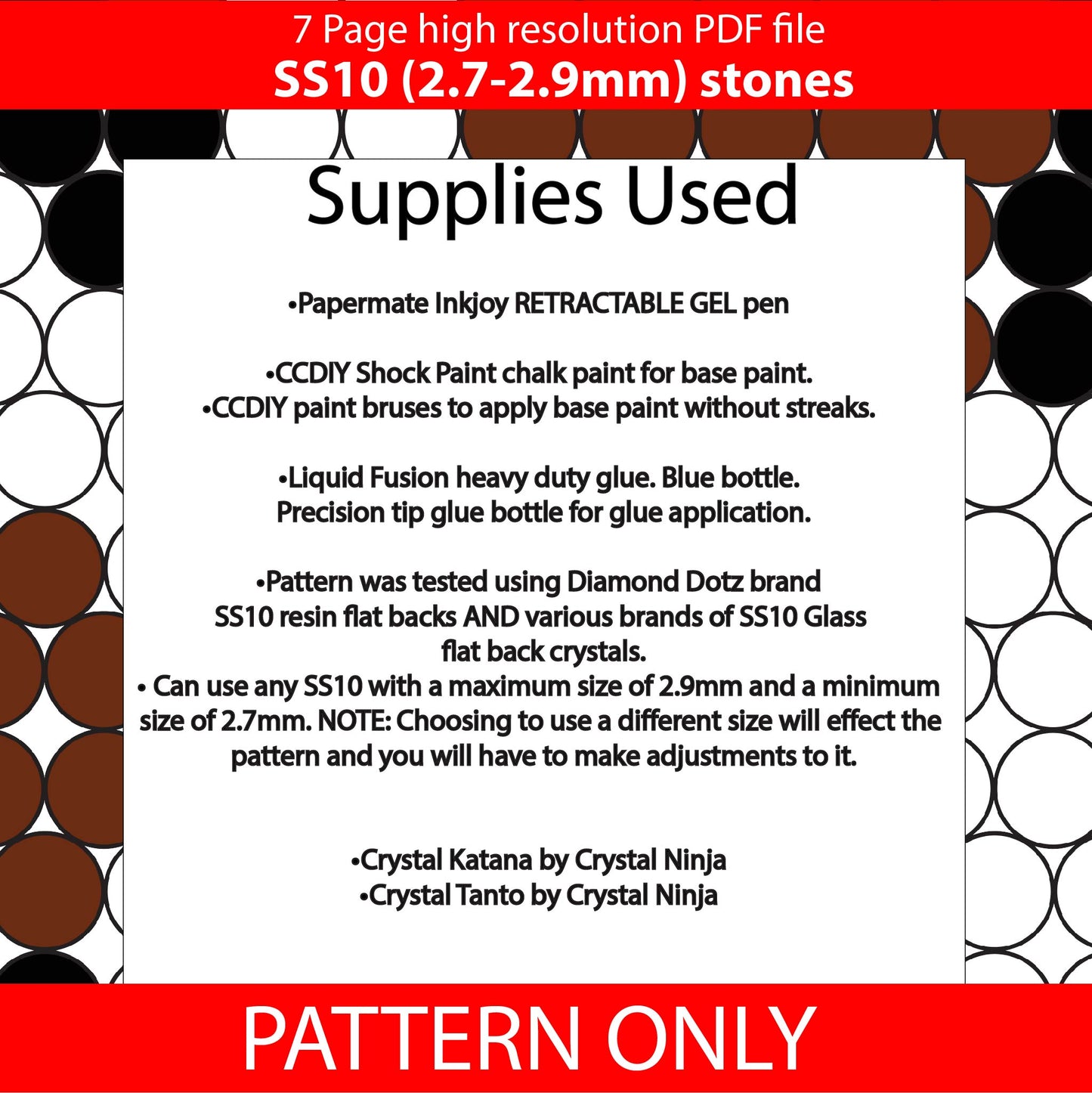 SS10 Brown and Black Cow Print bling pen template,rhinestone pen pattern, bling pattern,rhinestone template,diy,dotz,cow print,bessie the cow,moo