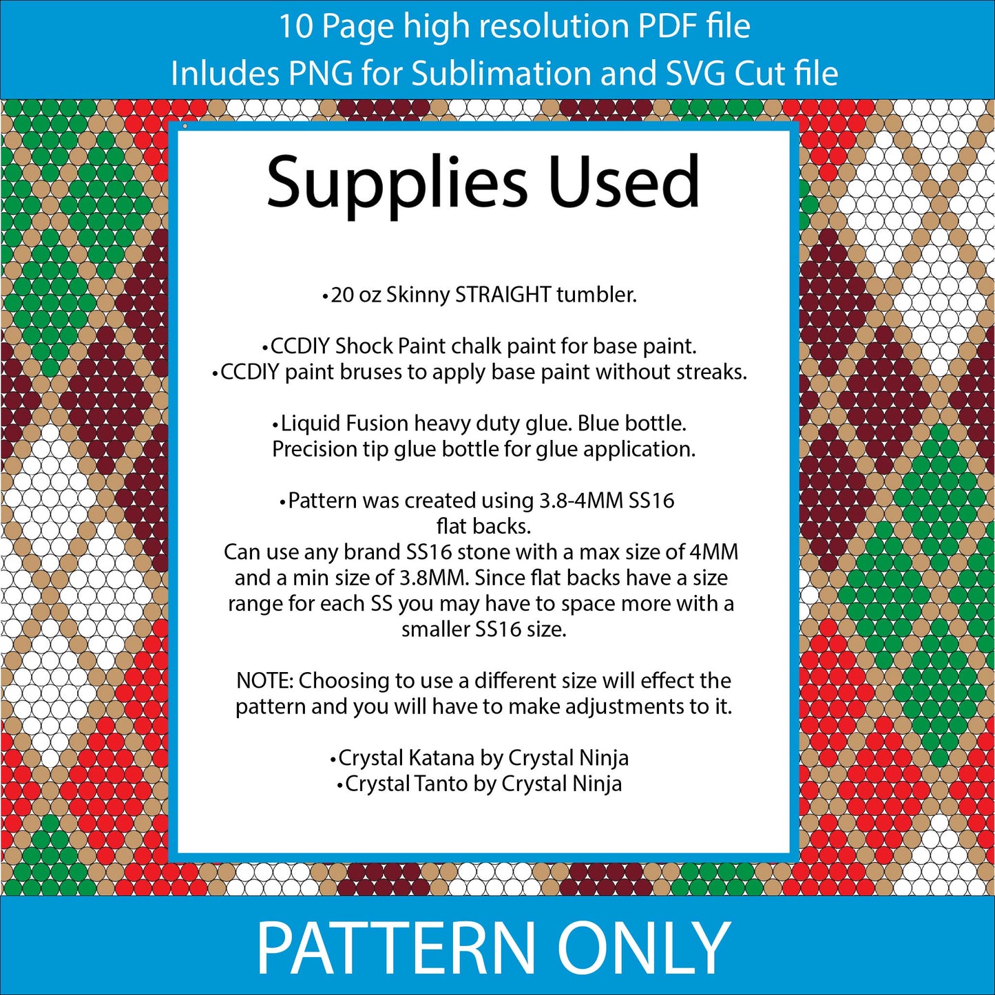 SS16 (3.8-4mm) Santas Argyle bling tumbler pattern,rhinestone tumblers,rhinestone patterns,bling patterns,diy,sublimation,png,svg