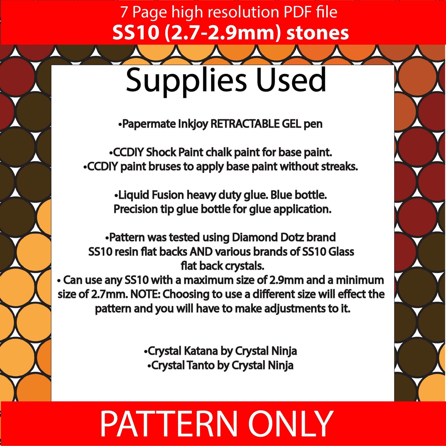 SS10 Autumn switchback bling pen,bling pen template,rhinestone pen pattern,bling pattern,rhinestone template,diy,dotz,autumn rainbow,fall leaves