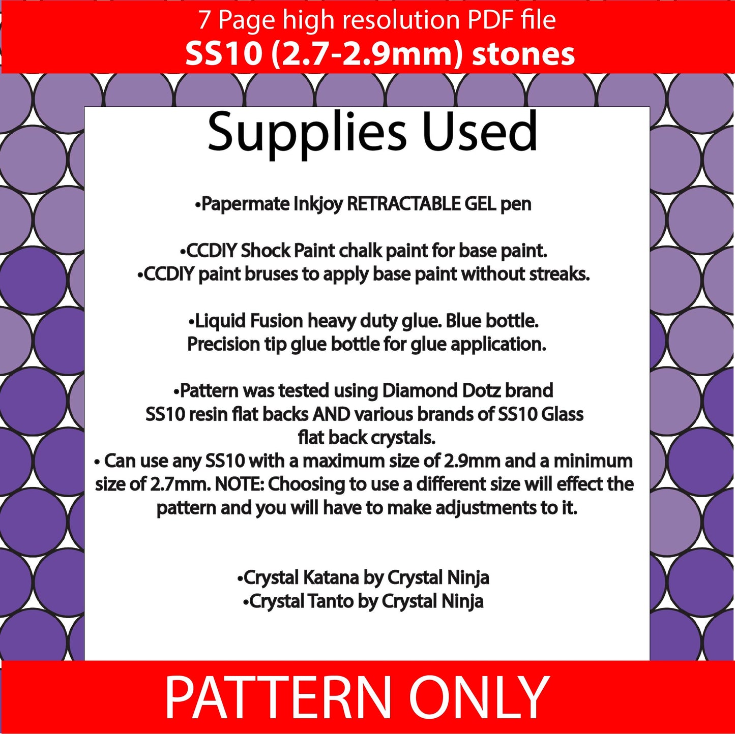 SS10 Purple Ombre bling pen,bling pen template,Rhinestone pen pattern,Graph template,Rhinestone template,diy,Rhinestone ombre, purple fade