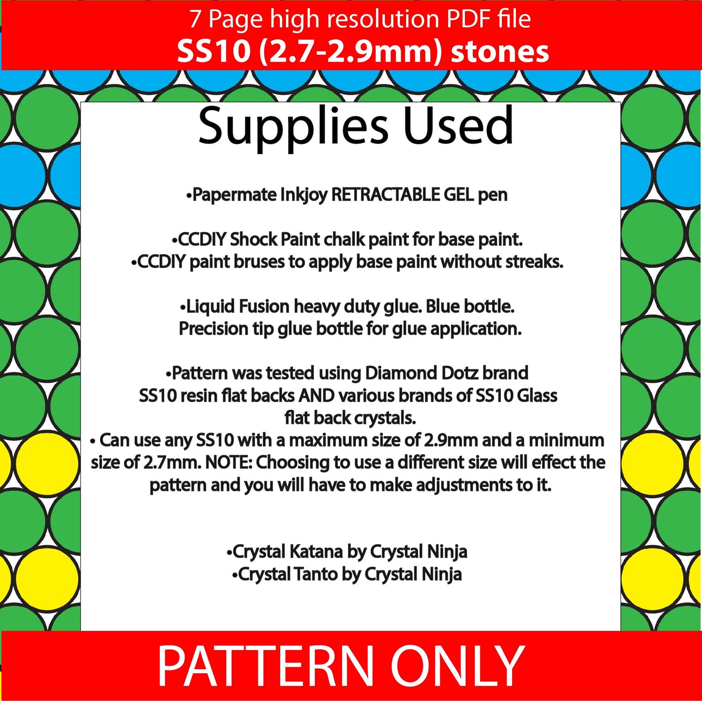 SS10 (2.7-2.9mm) Rainbow Serape bling pen,bling pen template,rhinestone pen pattern,rainbow bling pattern,rhinestone template,diy,dotz,rainbow stripes,graph