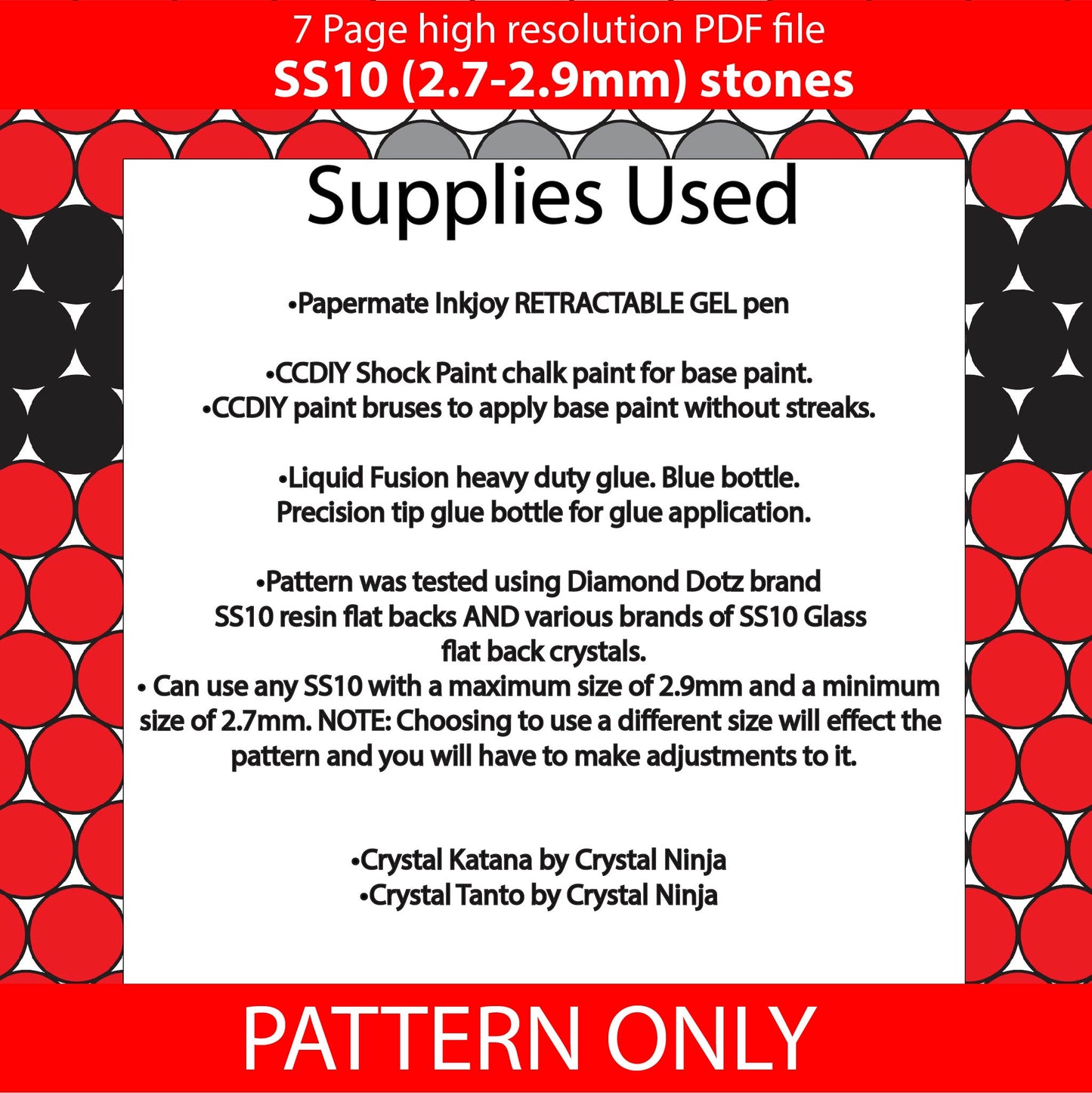 SS10 (2.7-2.9mm) Santa Claus belt Bling Pen graph,bling template,rhinestone pattern,ink joy wrap,PDF,full color pattern,honeycomb,santa,merry christmas,gift