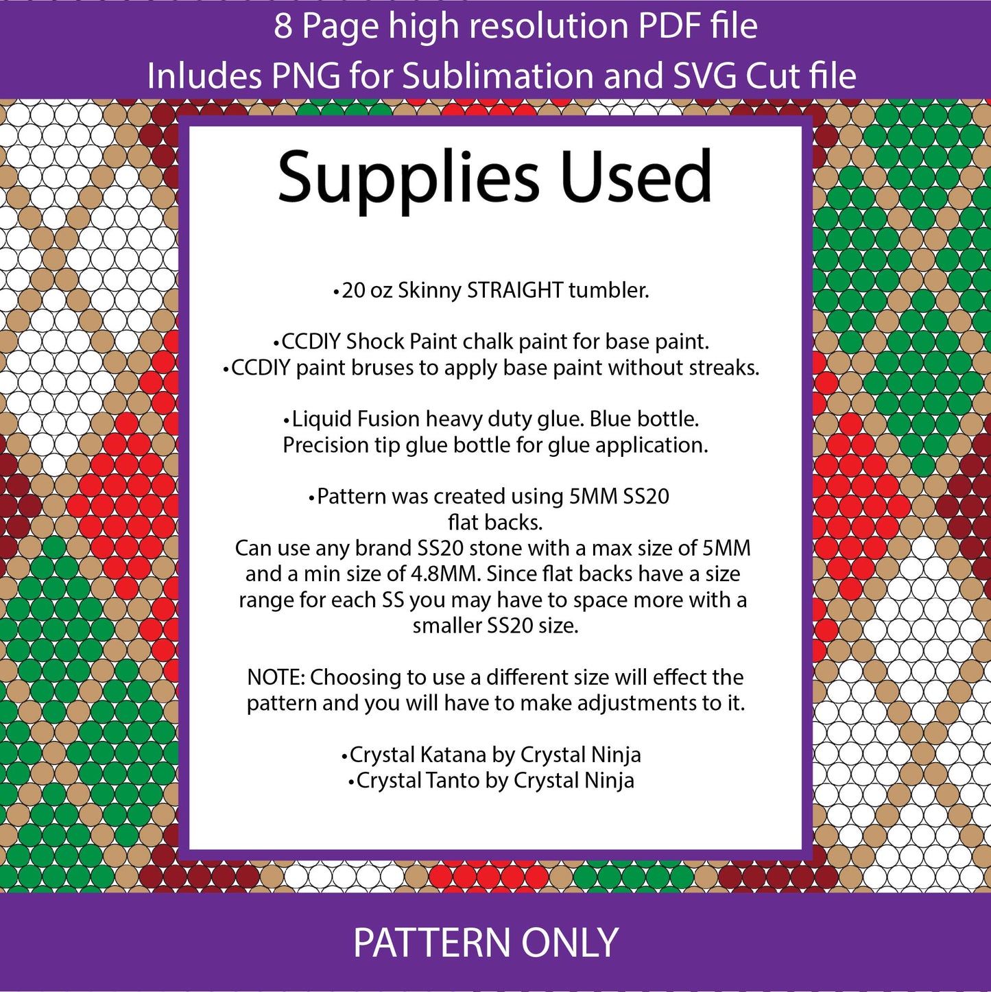 SS20 (4.8-5mm) Santas Argyle bling tumbler pattern,rhinestone tumblers,rhinestone patterns,bling patterns,diy,sublimation,png,svg