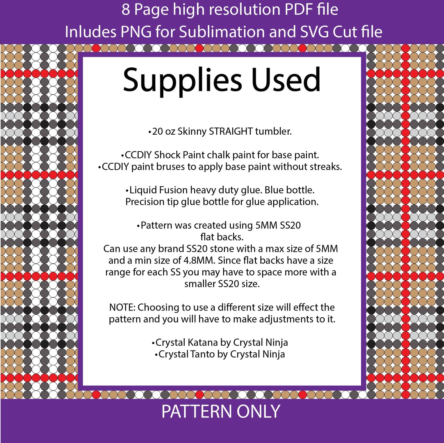 SS16 (3.8-4mm) Bur N Berry Plaid bling tumbler pattern,rhinestone tumblers,rhinestone patterns,bling patterns,sublimation,png,svg,couture bling,bachelorette