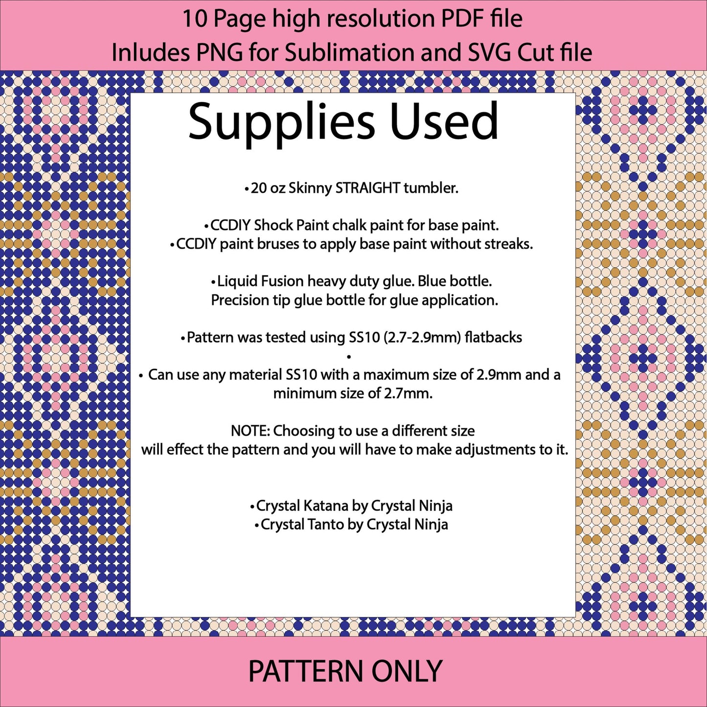 SS10 (2.7-2.9mm) Vintage Filigree bling tumbler,bling pattern,tumbler graph,rhinestone tumbler,linear template,dotz,valentines