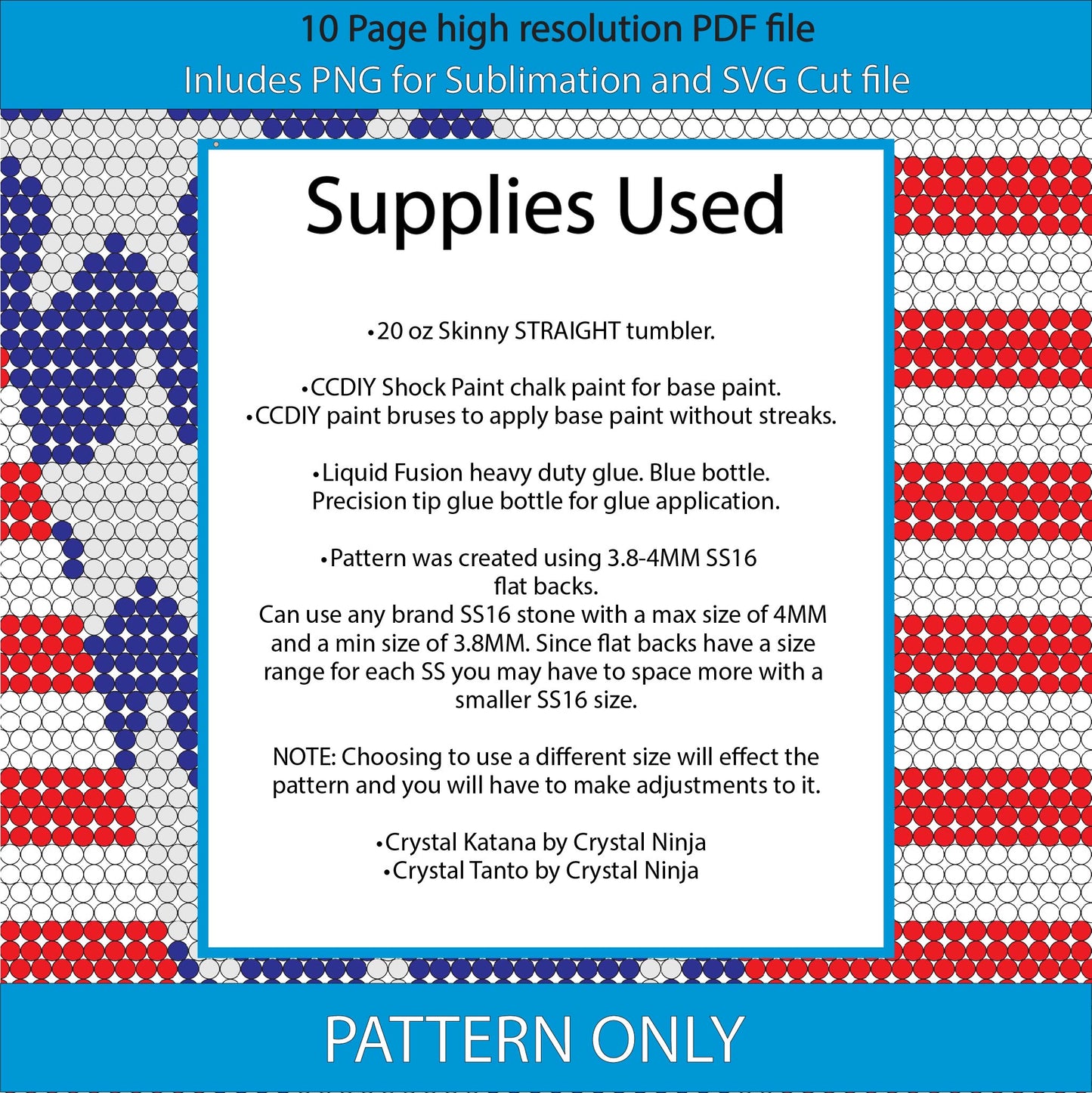 SS16 (3.8-4mm) Stars N Stripes bling tumbler pattern,rhinestone tumblers,rhinestone patterns,bling patterns,diy,sublimation,png,svg,american flag