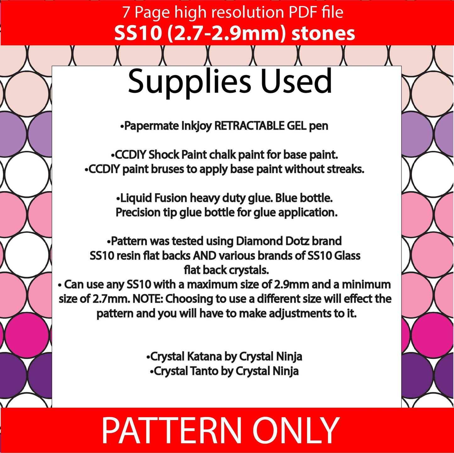 SS10 (2.7-2.9mm) Valentine Serape bling pen template,rhinestone pen pattern, bling pattern,rhinestone template,diy,dotz,valentines day,i like pink,purple