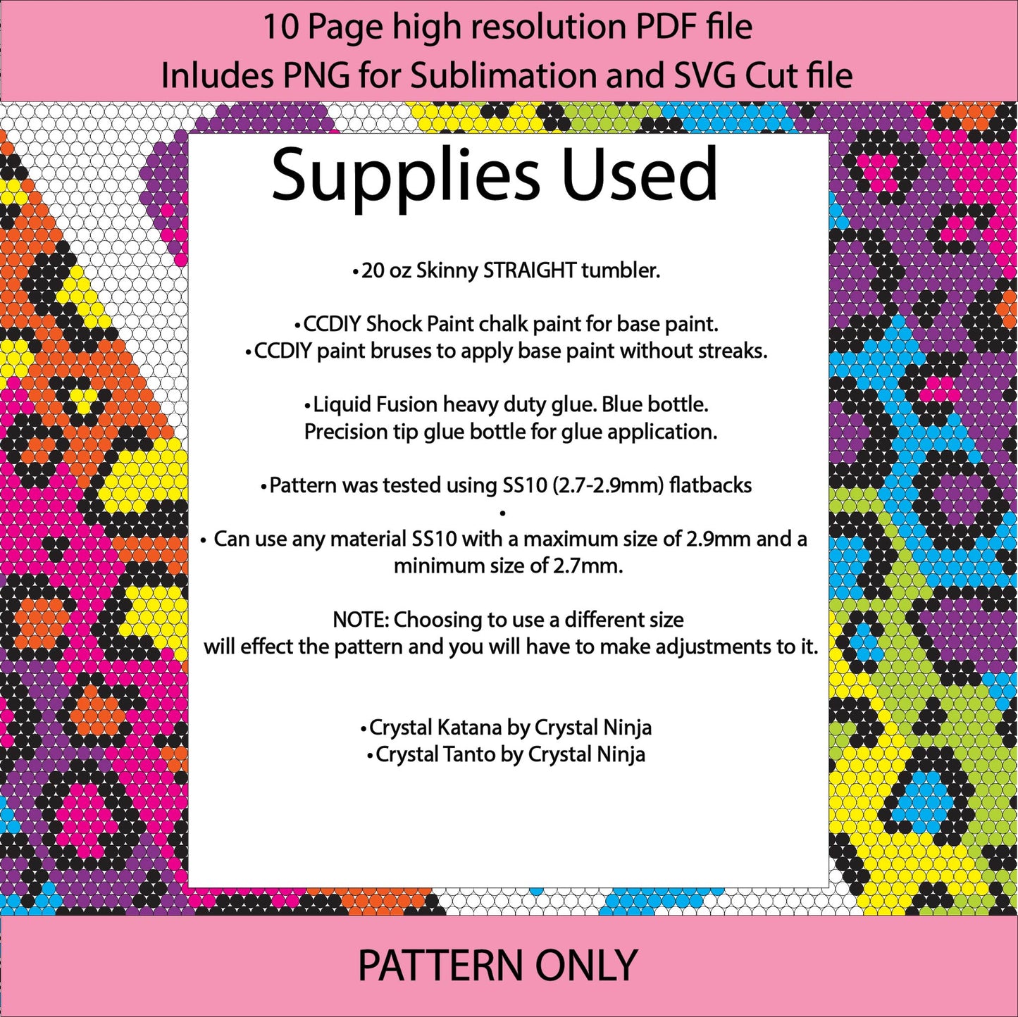SS10 (2.7-2.9mm) Neon Leopard Print CHEER bling tumbler pattern,rhinestone tumblers,rhinestone patterns,bling patterns,diy,leopard bling,sublimation,png