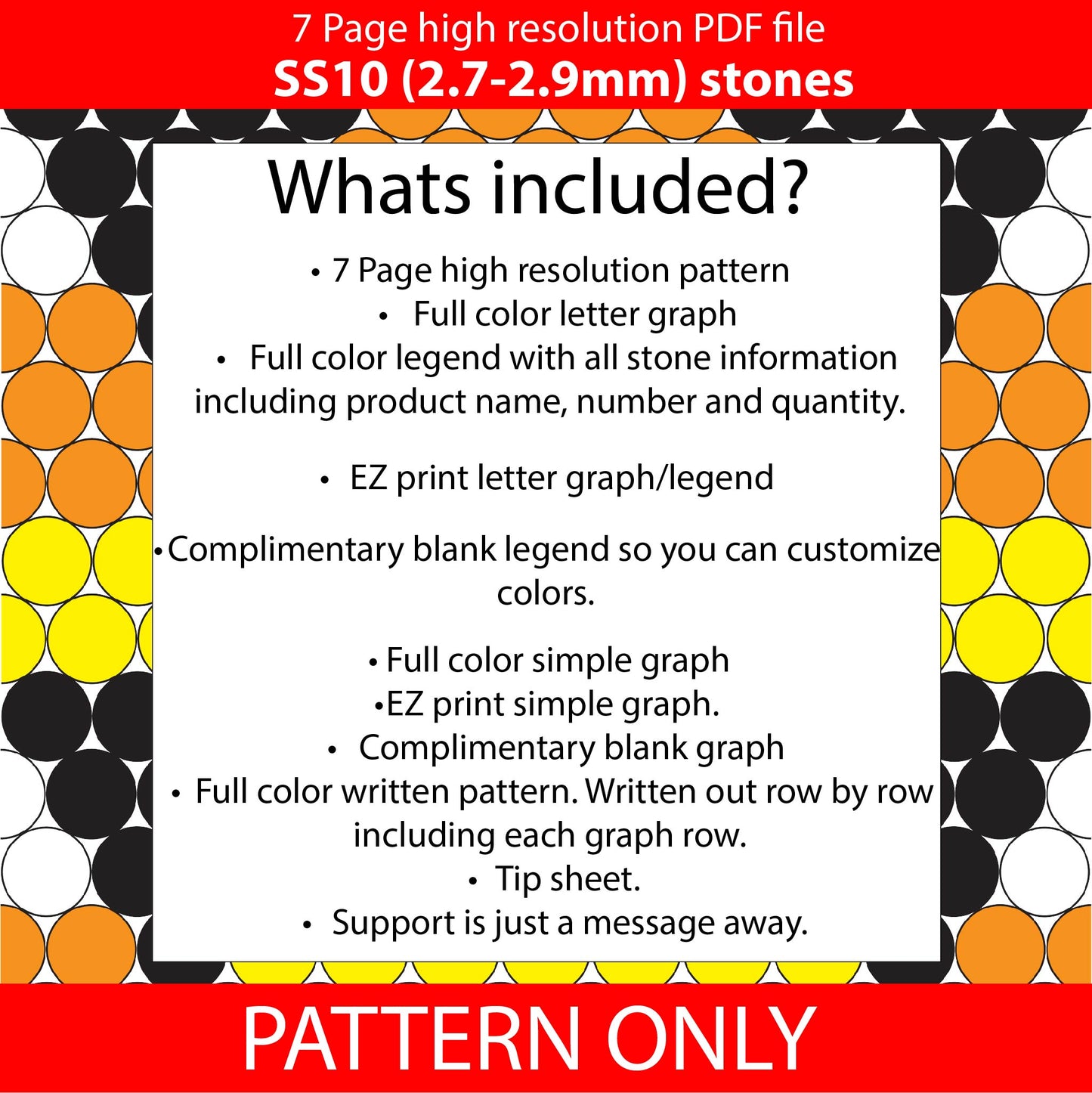 SS10 (2.7-2.9mm) Candy Corn bling pen,bling pen template,Rhinestone pen pattern,Graph template,Rhinestone template,diy,dotz,halloween,spooky diamonds, candy wraps