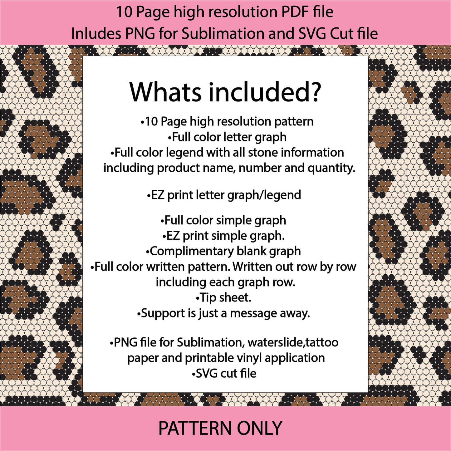 SS10 Basic Leopard Print bling tumbler pattern,rhinestone tumblers,rhinestone patterns,bling patterns,diy,leopard bling,sublimation,png,svg