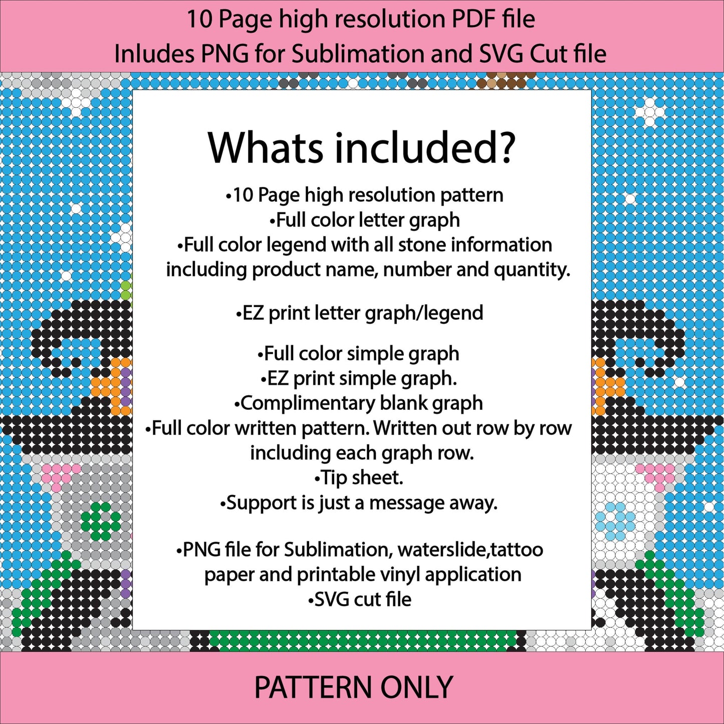 SS10 (2.7-2.9mm) Kitten Cauldron bling tumbler,bling pattern,bling tumbler graph,rhinestone tumbler,linear tumbler template,halloween bling,scary trees