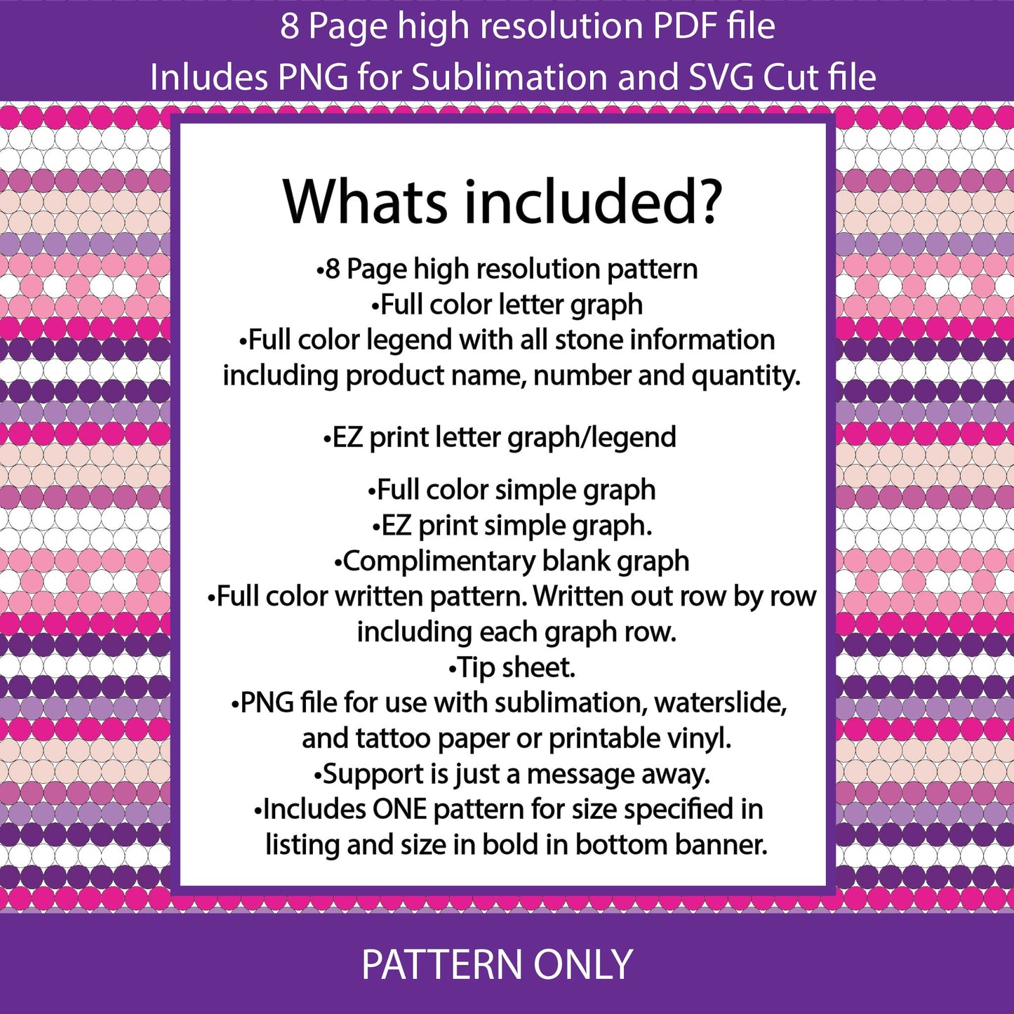 SS20 (4.8-5mm) Sweet Serape bling tumbler pattern,rhinestone tumblers,rhinestone template,bling patterns,diy,flatback,pink purple serape,pastel graph