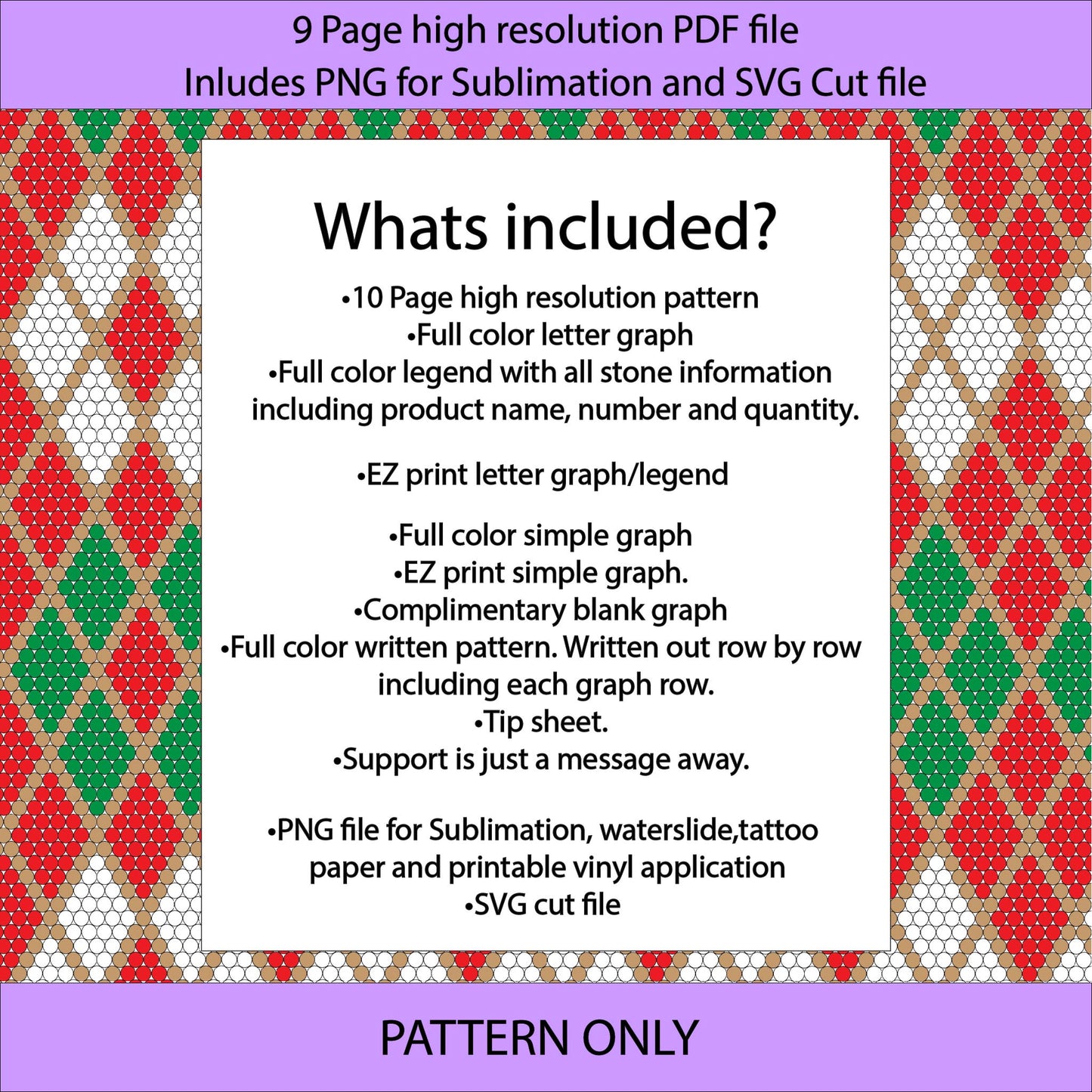 SS12 (3-3.2mm) Santas Argyle bling tumbler pattern,rhinestone tumblers,rhinestone patterns,bling patterns,diy,sublimation,png,svg