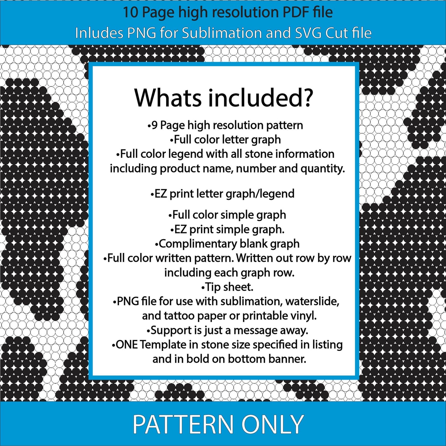 SS16 (2.7-2.9mm) Basic Cow Print bling tumbler pattern,rhinestone tumblers,rhinestone patterns,bling patterns,diy,black and white,sublimation,png,svg