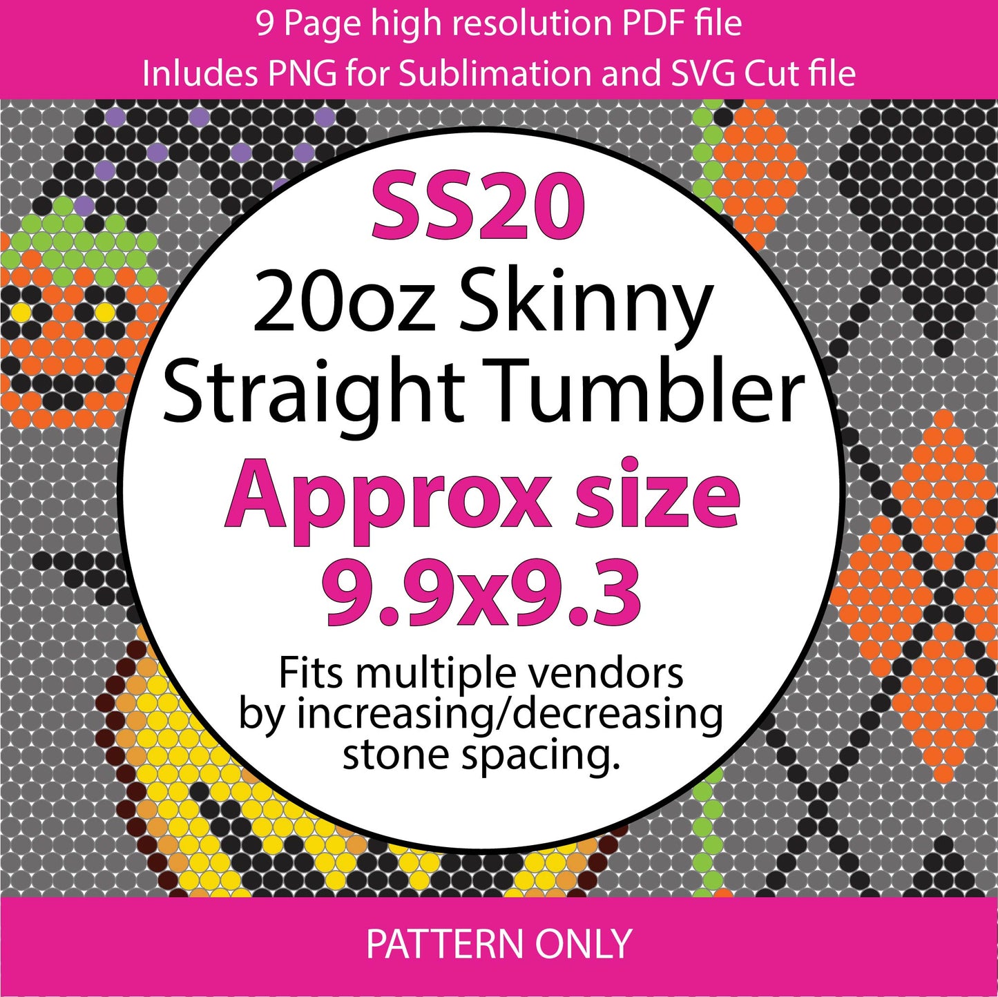 SS20 (4.8-5mm) 30OZ Midnight Pumpkin Argyle bling tumbler,bling graph,rhinestone tumbler,spooky season,gifts for her, spooky scary skeleton,halloween argyle,diy