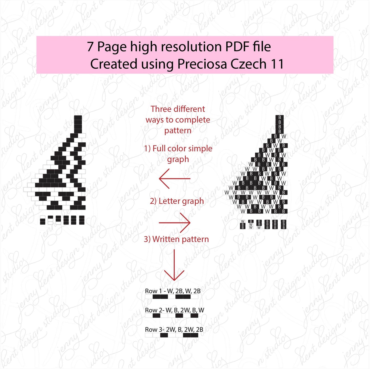 Baroque Black & White LONG brick stitch and fringe Preciosa Ornela earring pattern,size 11 seed bead,square stitch,pattern,diy,beadweaving
