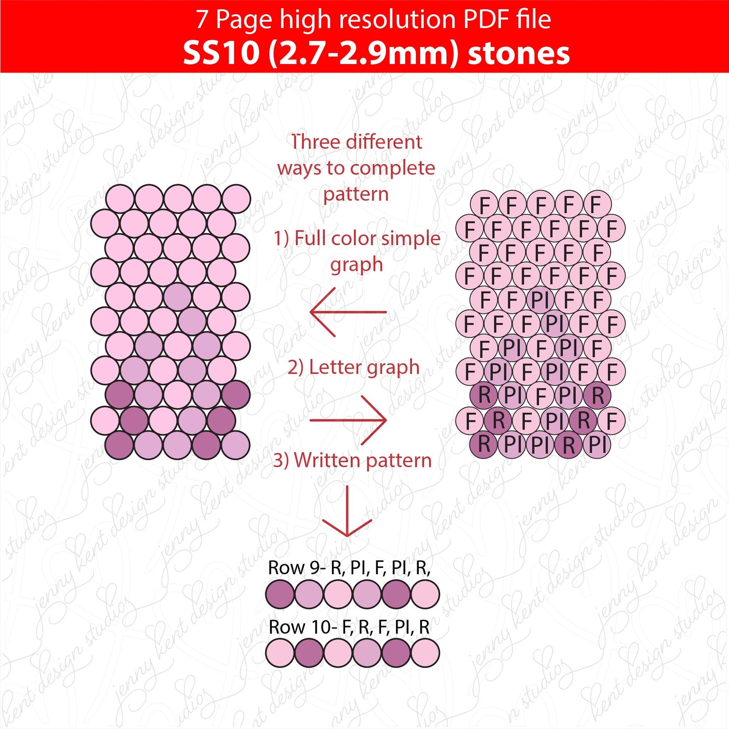 SS10 (2.7-2.9mm) Purple Ombre Geode bling pen,bling pen template,rhinestone pen pattern, bling pattern,rhinestone template,diy,dotz,drills,rhinestone graph
