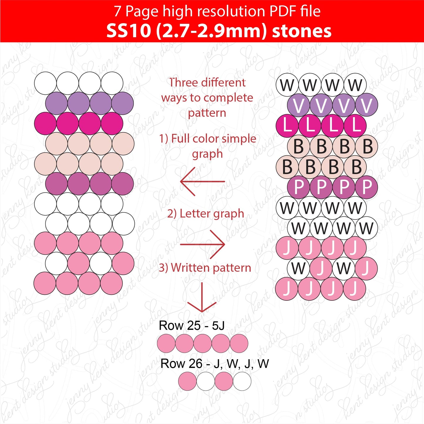 SS10 (2.7-2.9mm) Valentine Serape bling pen template,rhinestone pen pattern, bling pattern,rhinestone template,diy,dotz,valentines day,i like pink,purple