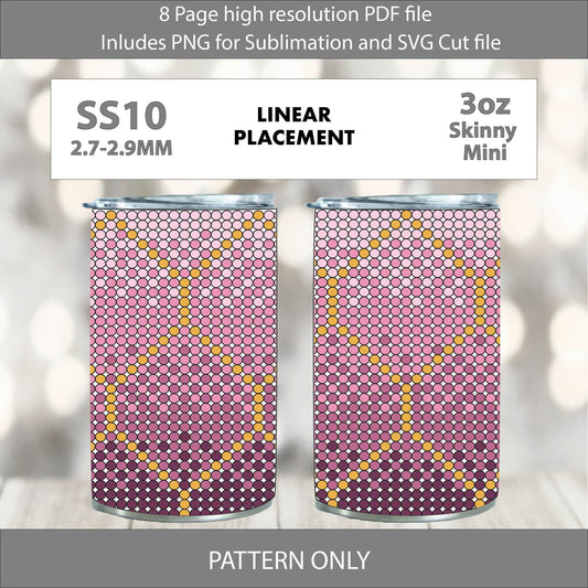 SS10 (2.7-2.9mm) 3oz Cotton Candy Diamonds Mini Skinny Tumbler,rhintestone template,bling graph,tumbler wrap,bling sublimation,PNG,pdf,svg,diy